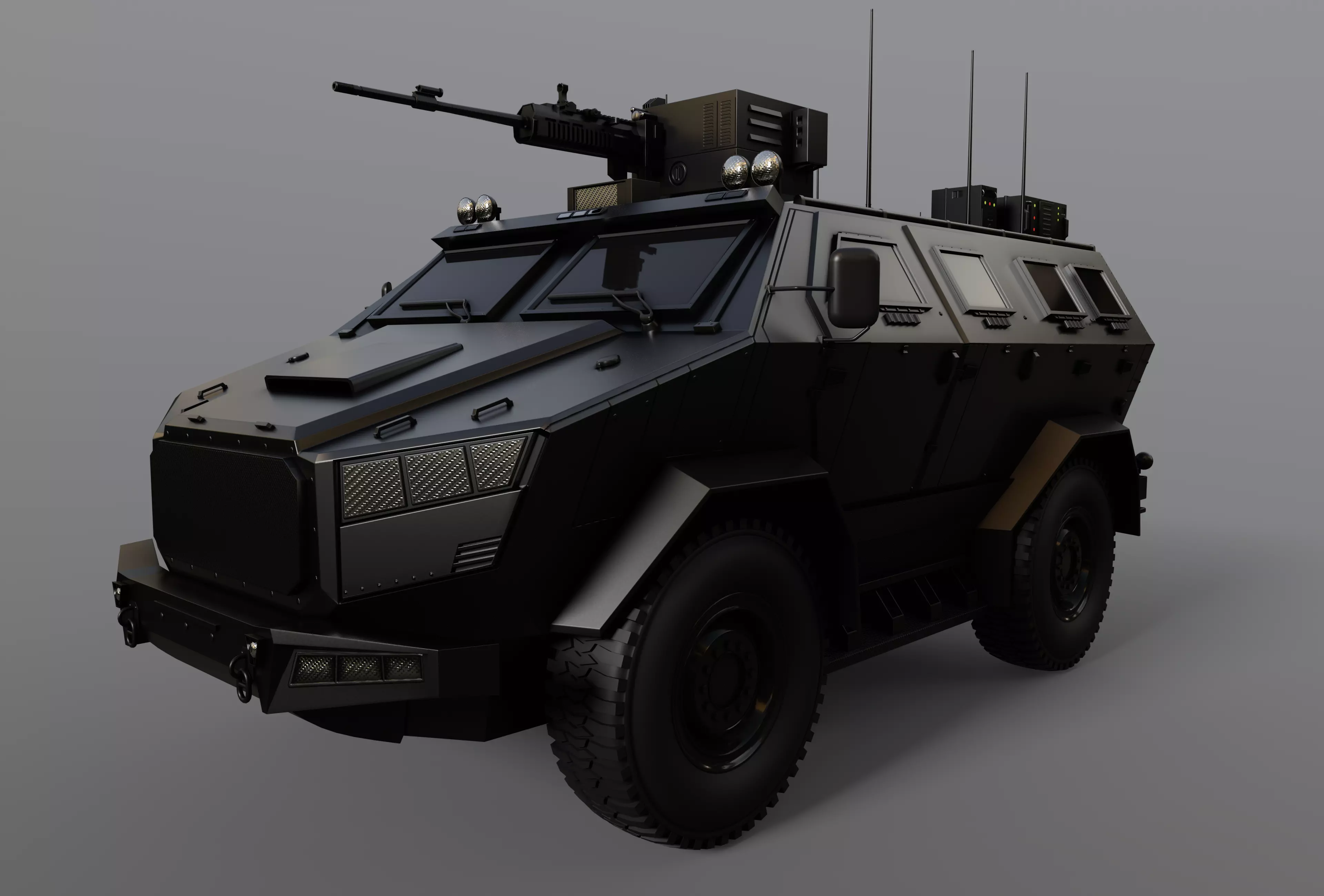 Military APC 3D model_0