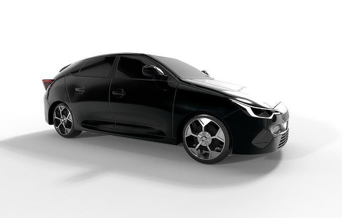 Hatchback Car 3D model 7