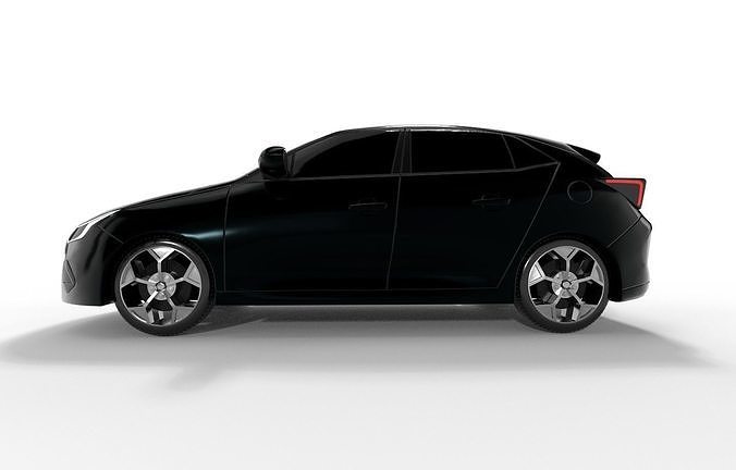 Hatchback Car 3D model 2