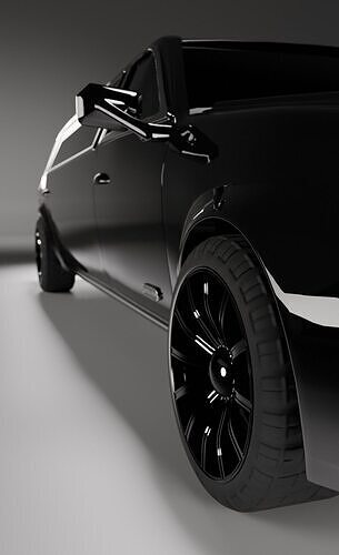 Obsidian LX Executive Black Limousine Car Low-poly 3D model 3