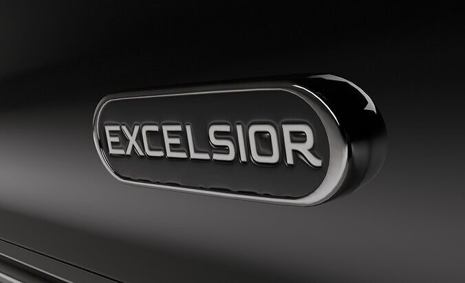 Obsidian LX Executive Black Limousine Car Low-poly 3D model 4