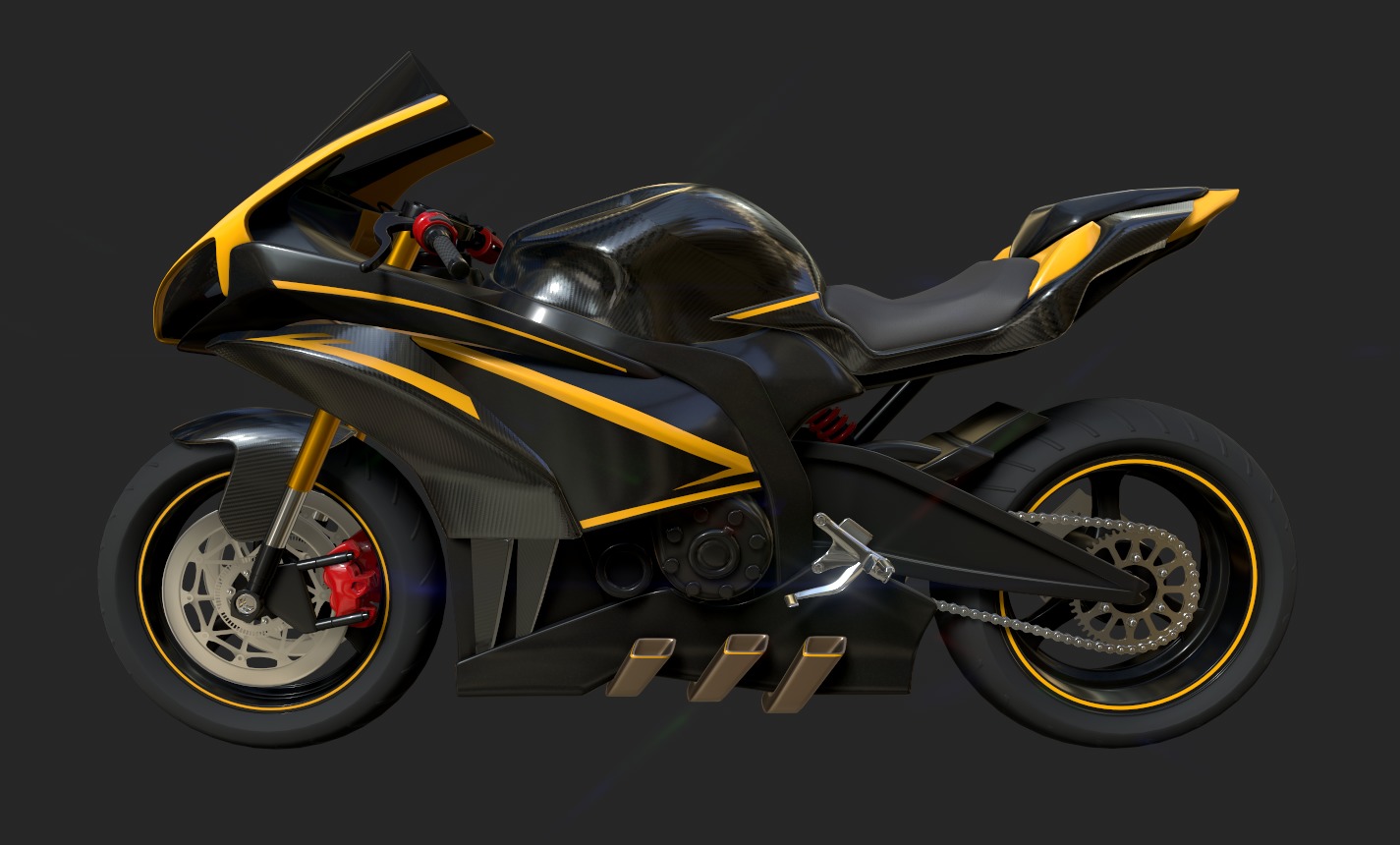 Sport Bike 3D model_1
