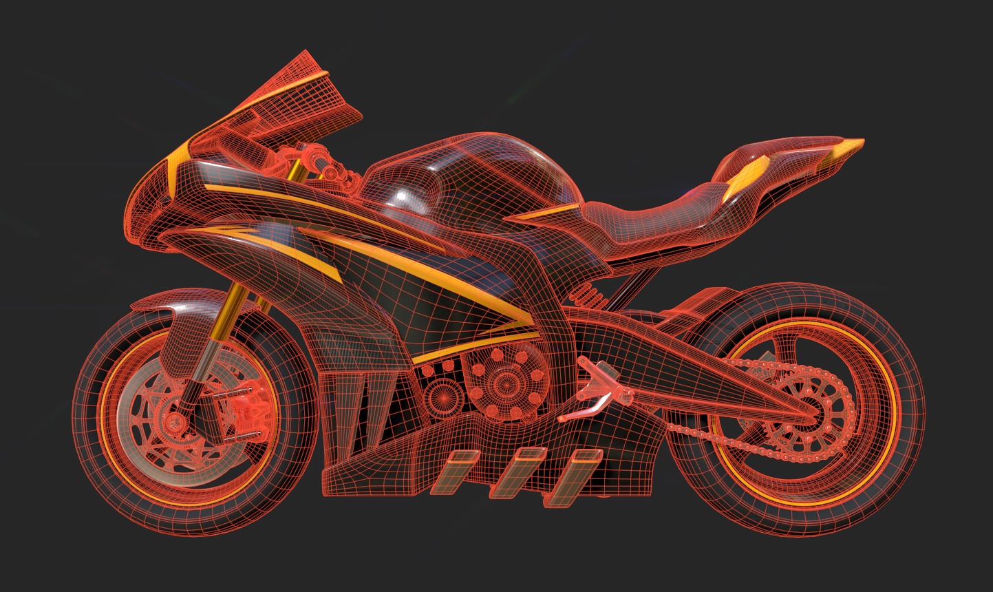 Sport Bike 3D model_4