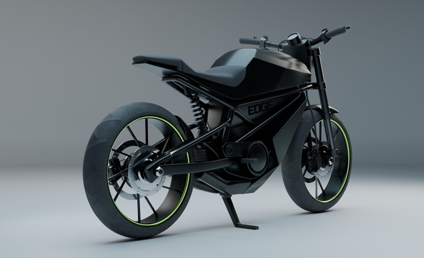Standard Motorcycle Low-poly 3D model_4