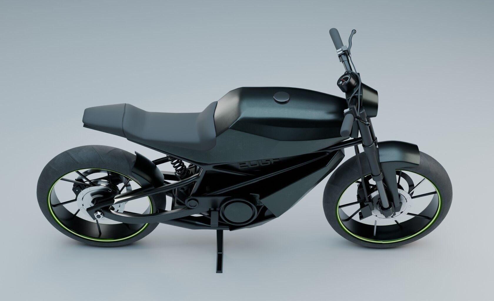 Standard Motorcycle Low-poly 3D model_3