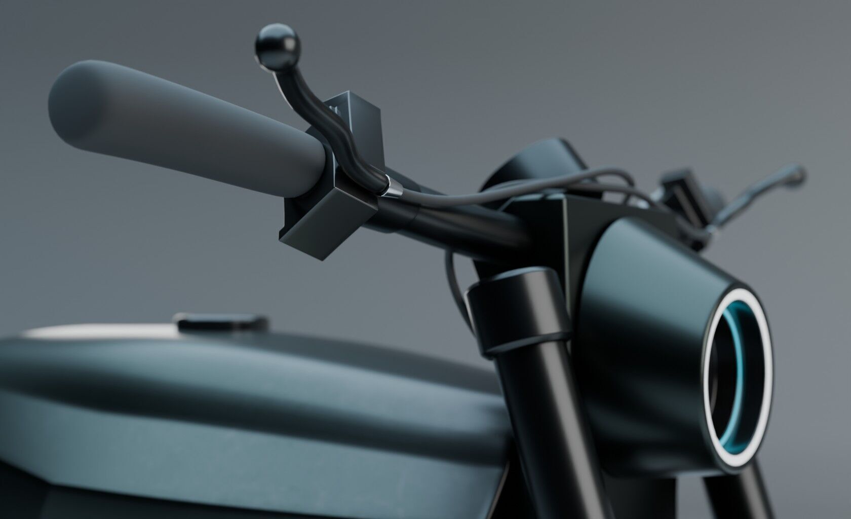 Standard Motorcycle Low-poly 3D model_6