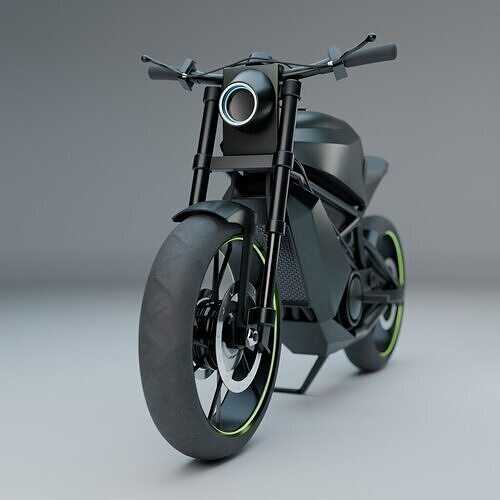 Standard Motorcycle Low-poly 3D model