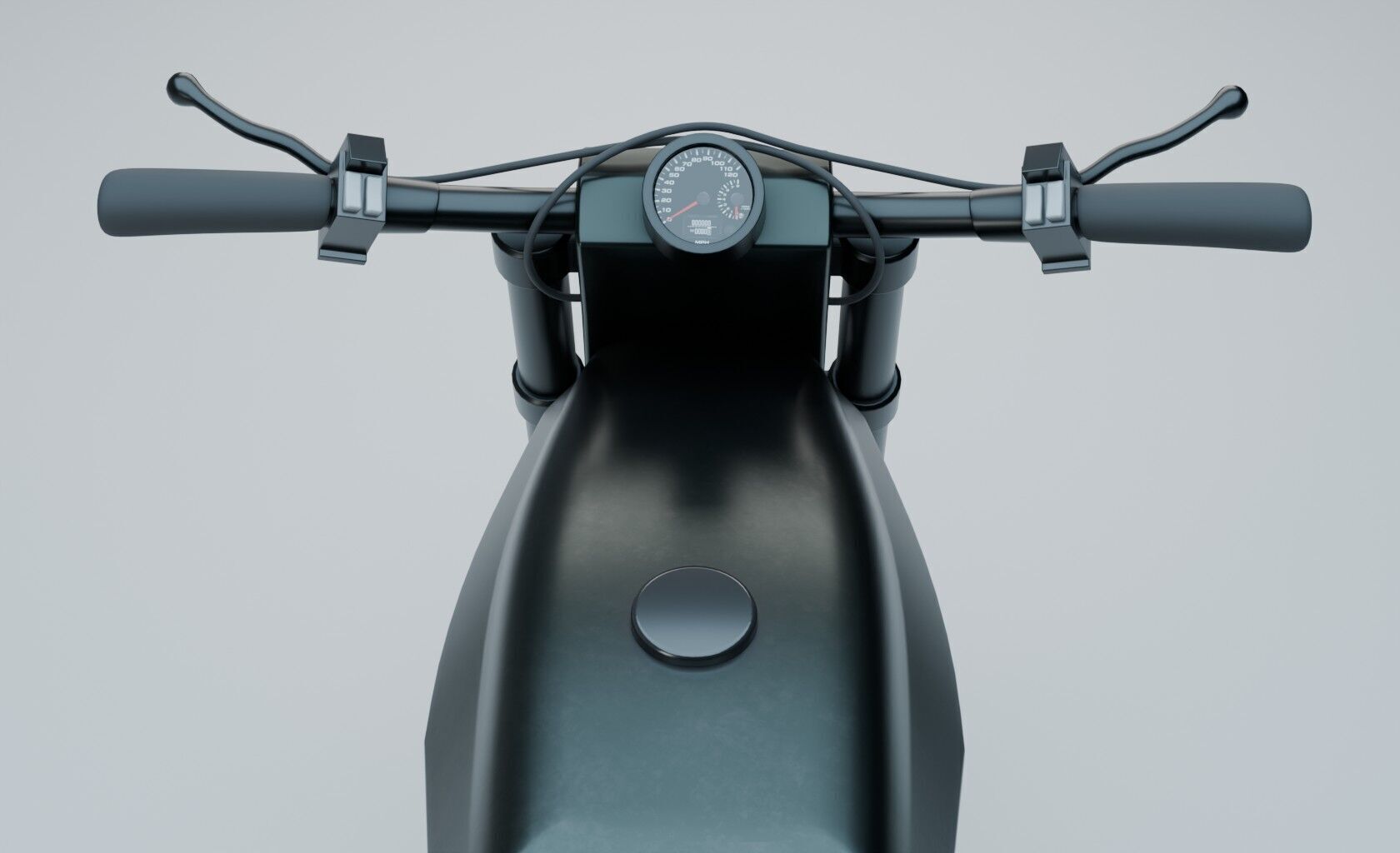 Standard Motorcycle Low-poly 3D model_7