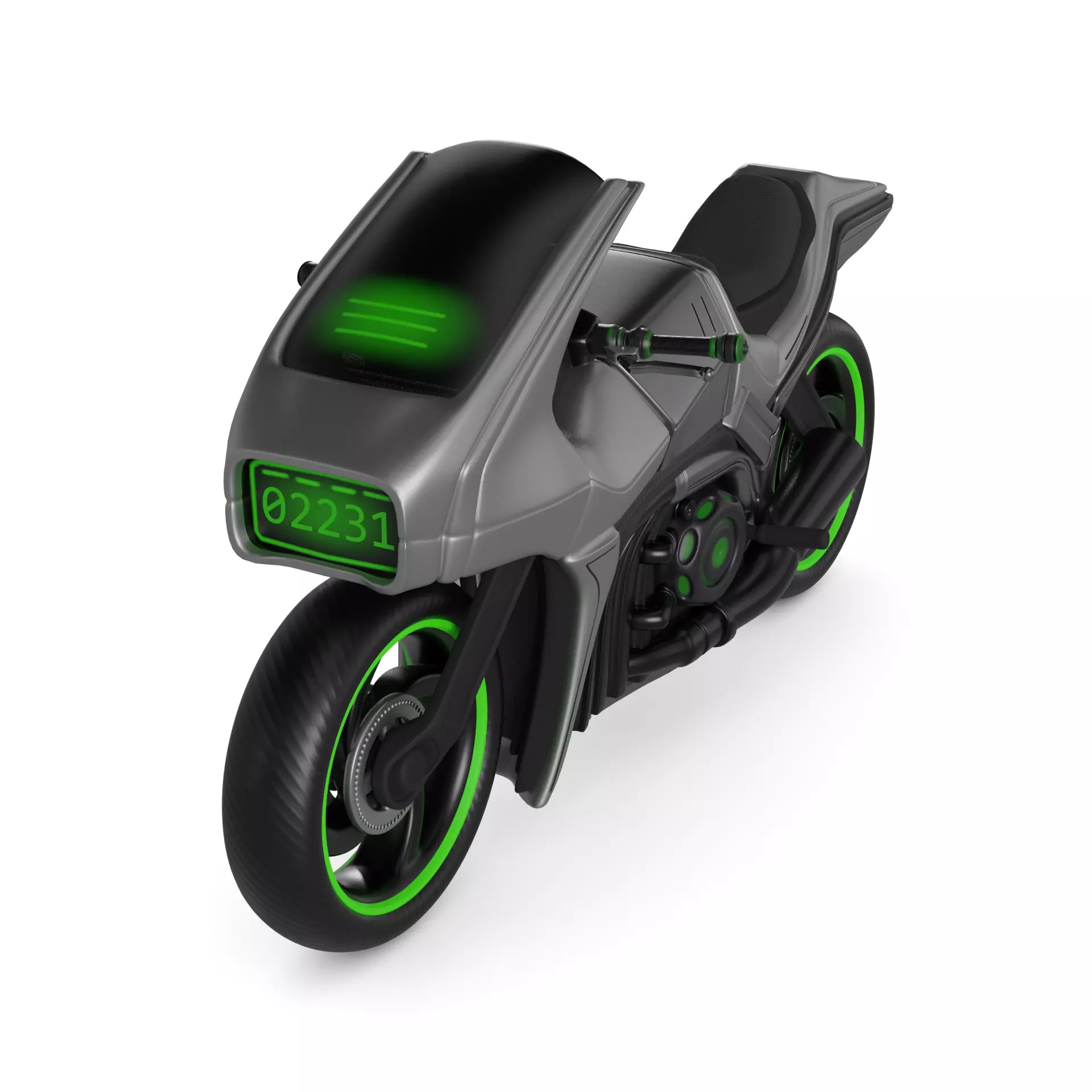 Cafe Racer Motorcycle 3D model_0