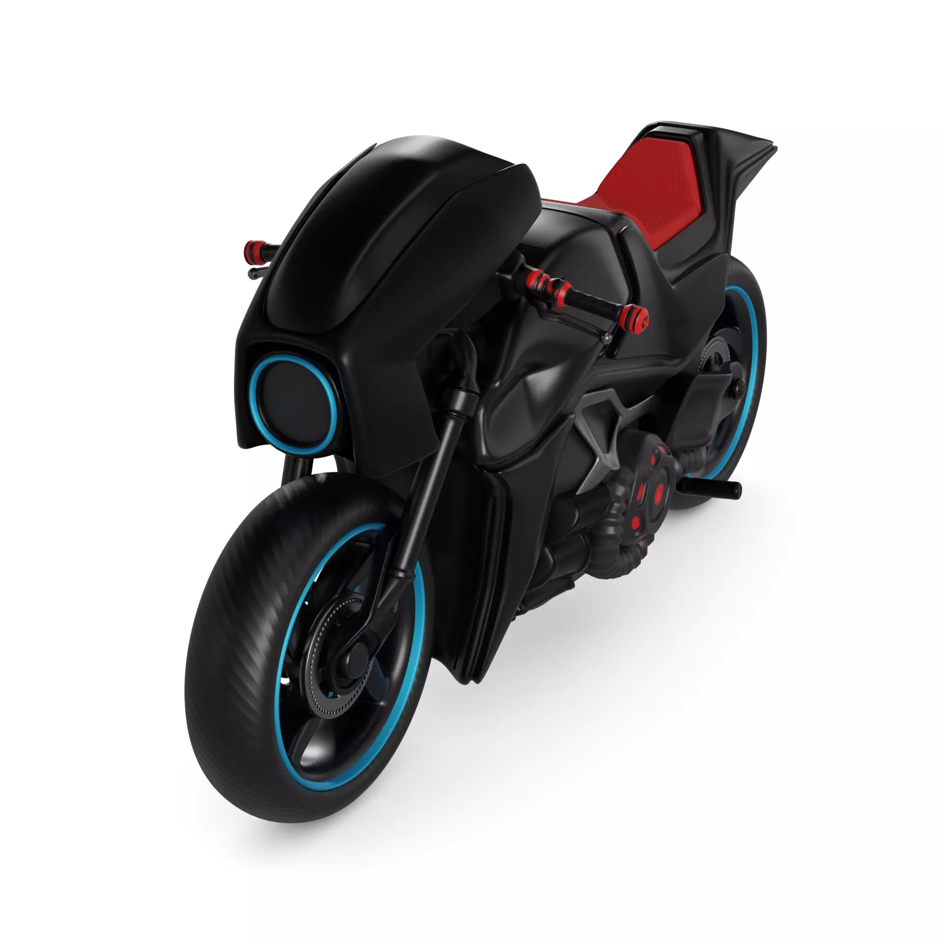 Cafe Racer Motorcycle 3D model_0