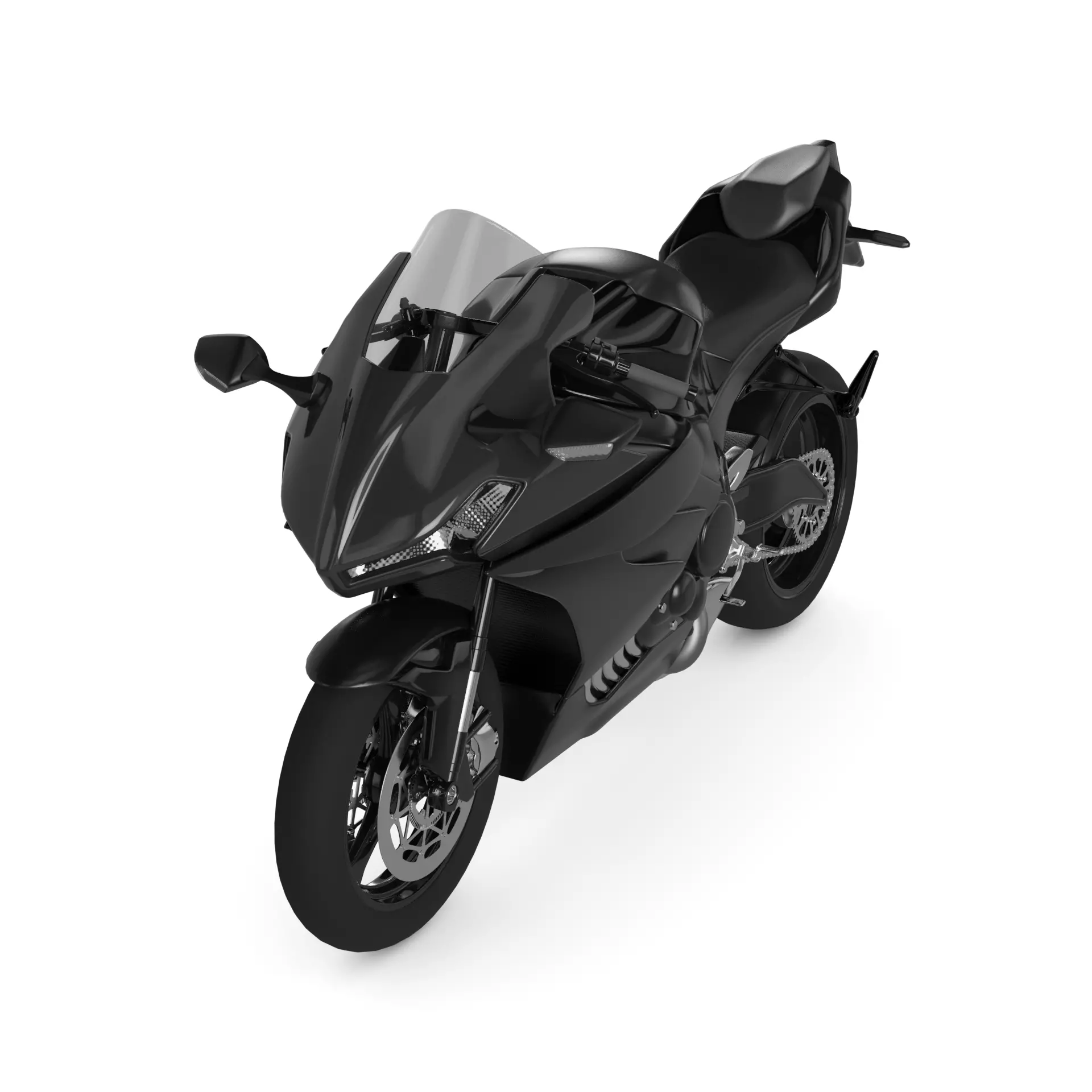 Sport Touring Motorcycle 3D model_0