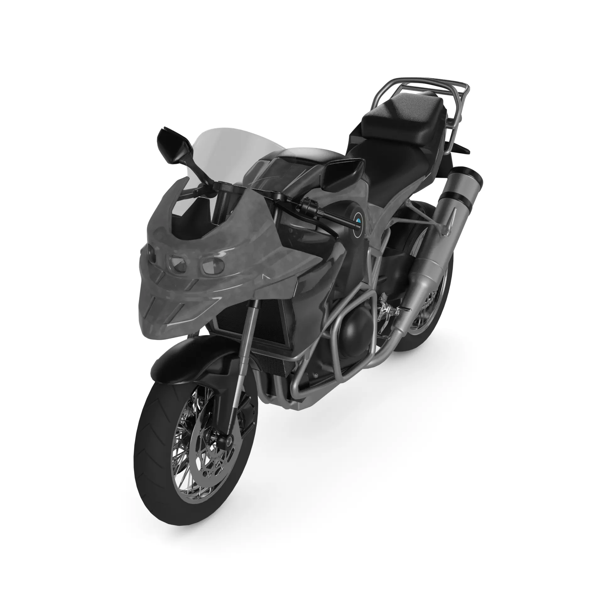 Sport Touring Motorcycle 3D model_0