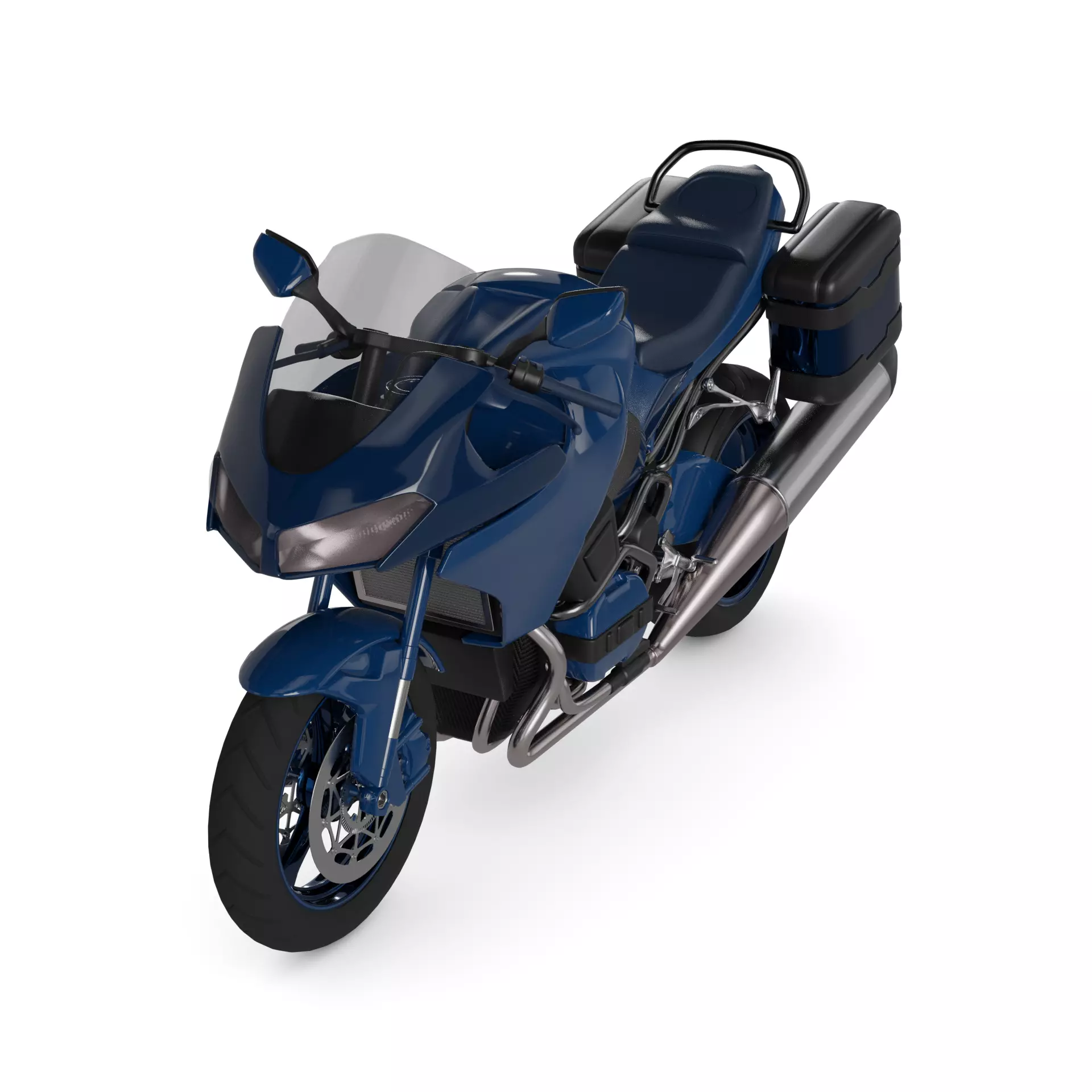 Sport Touring Motorcycle 3D model_0