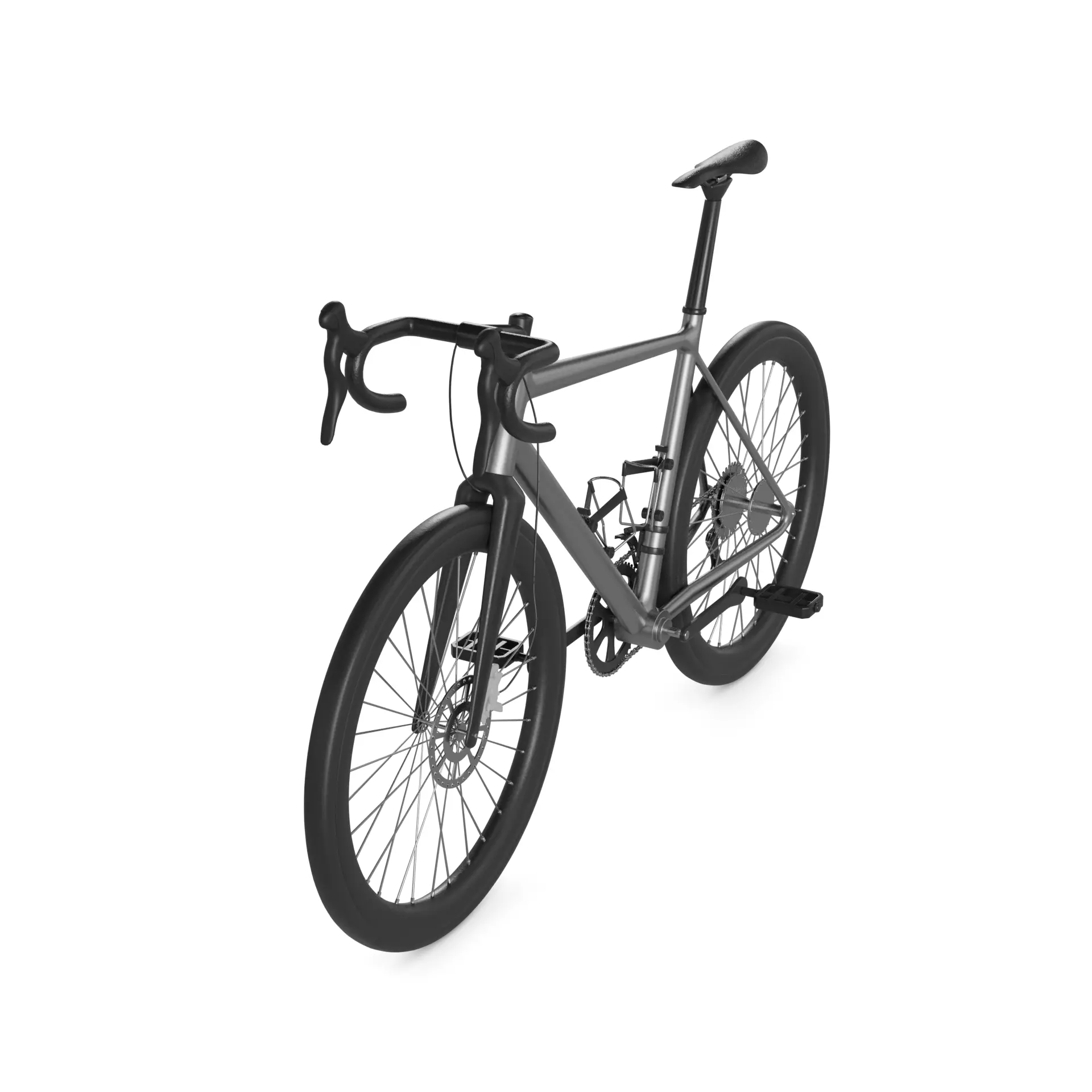 Traditional Road Bike 3D model_0