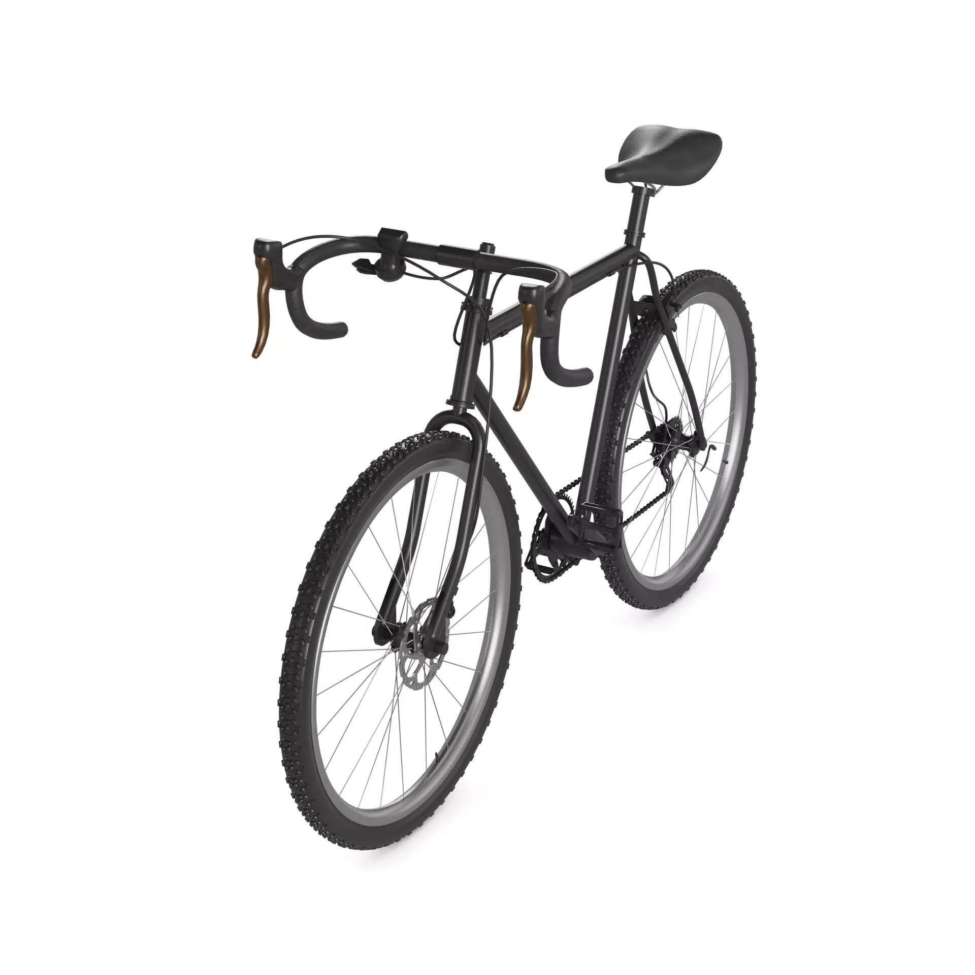 Traditional Road Bike 3D model_0