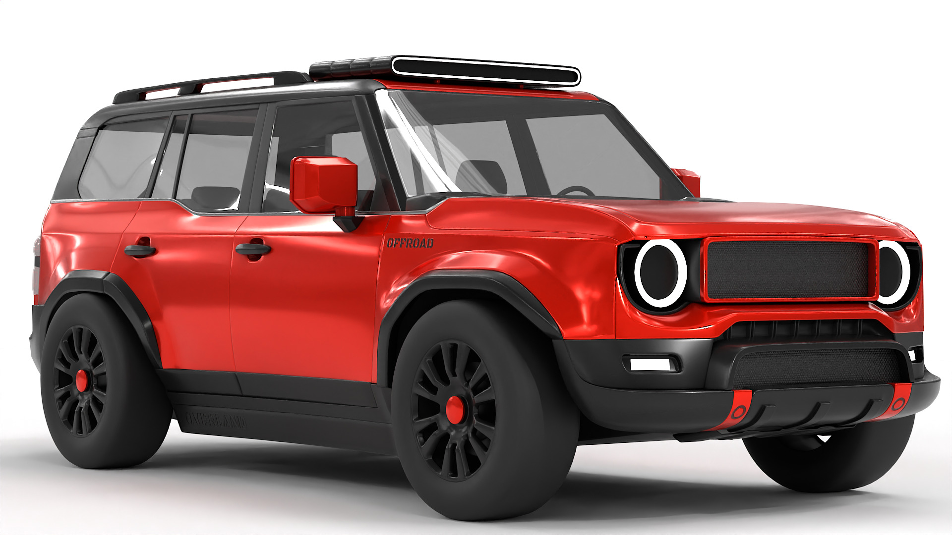 Overland Offroad Hybrid Vehicle HEV 4x4 3D model_1