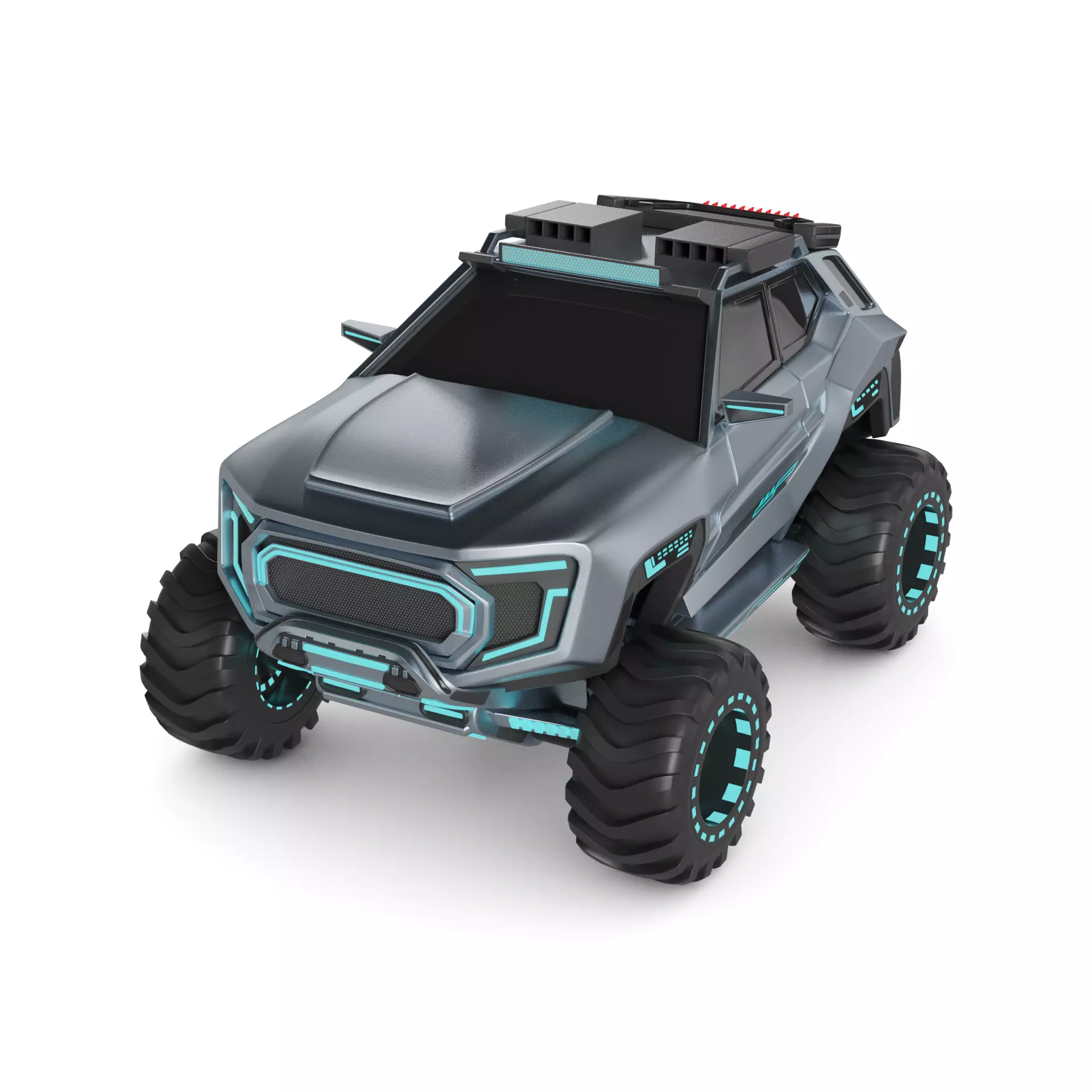 Dedicated Off Road car 3D model_0