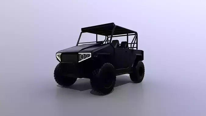 Side by Side Low-poly 3D model