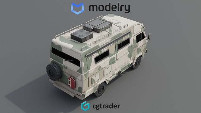 Off road Camper Van 3D model 3