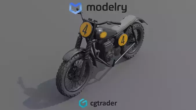 Motocross Motorcycle 3D model
