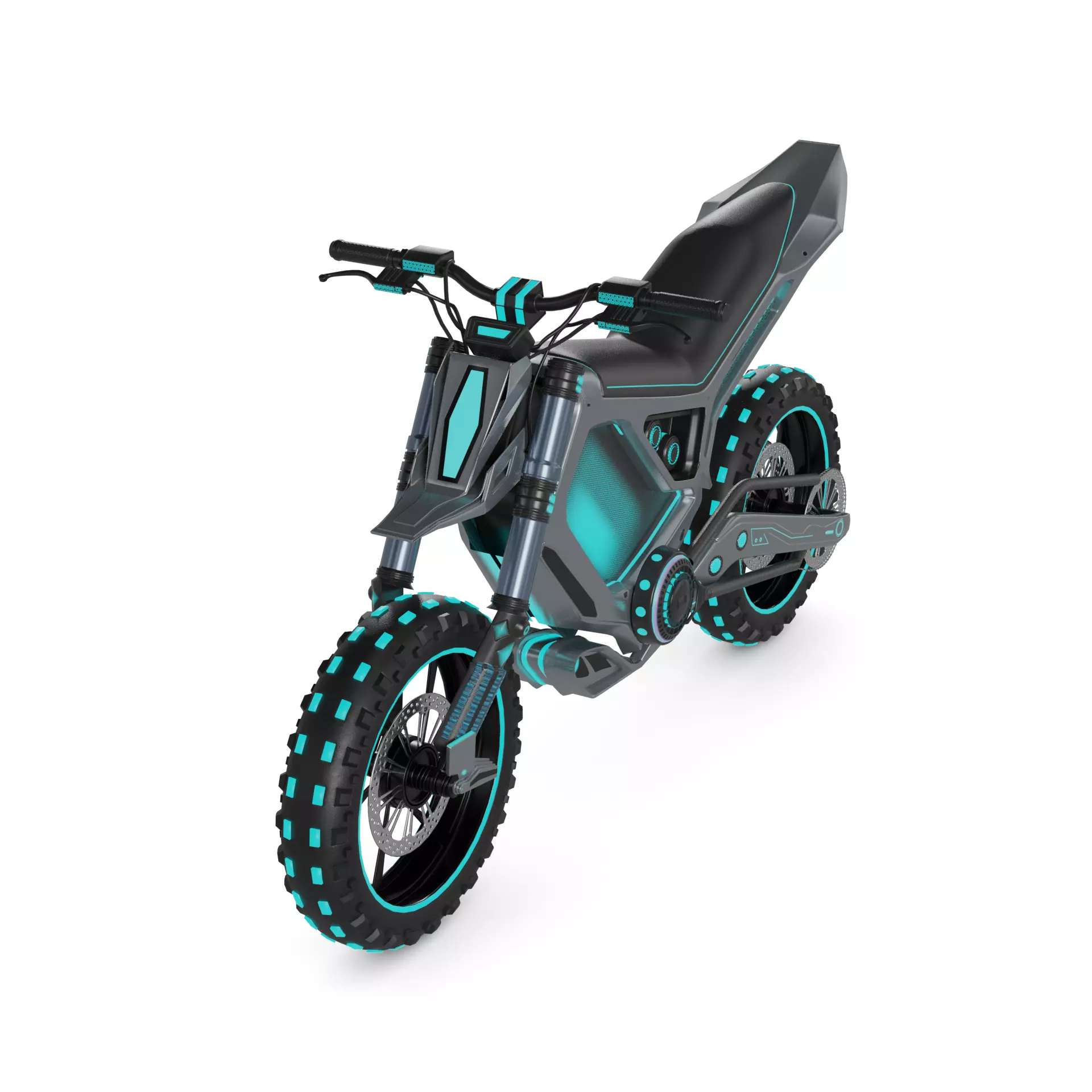 Motocross Motorcycle 3D model_0