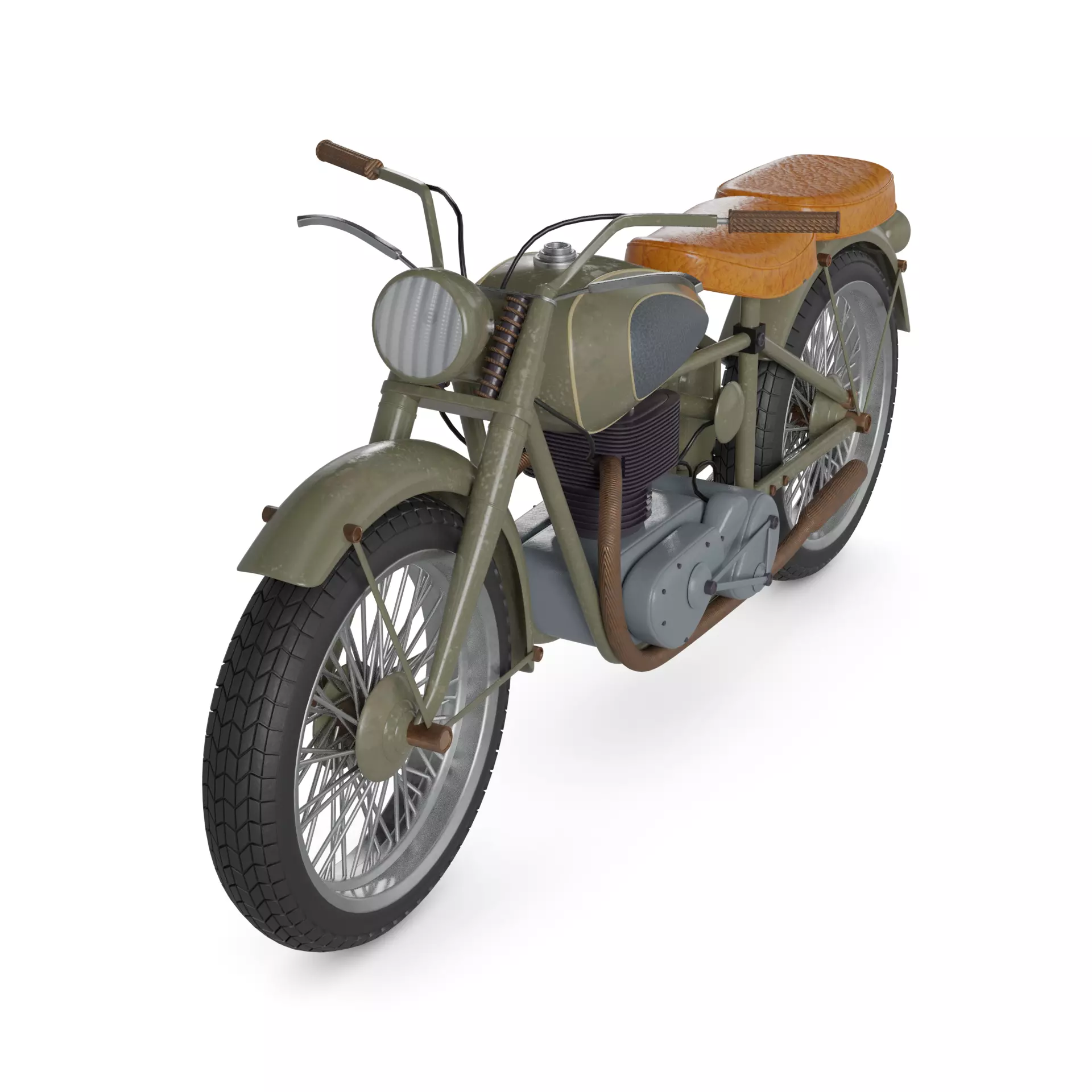 Enduro Motorcycle 3D model_0
