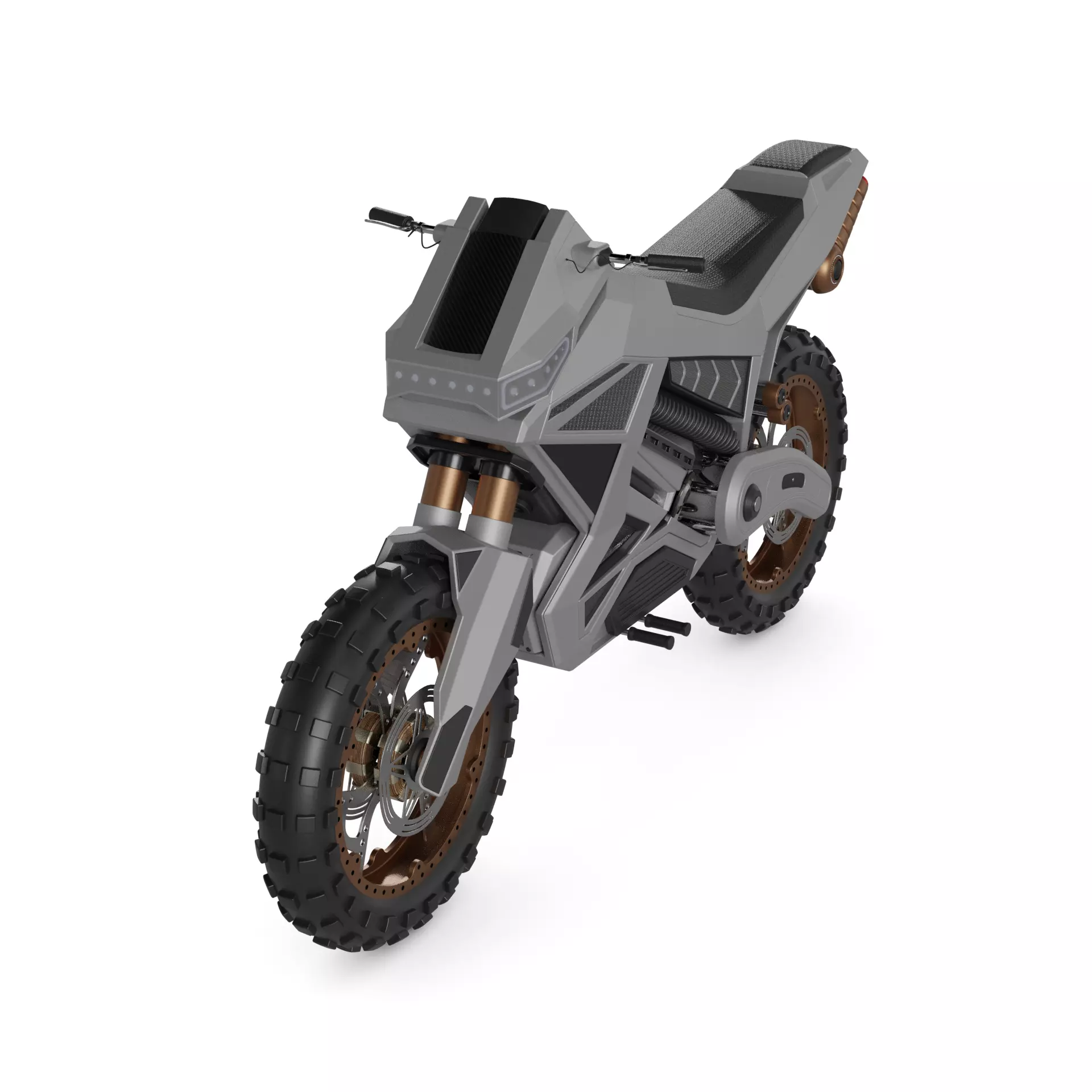 Enduro Motorcycle 3D model_0