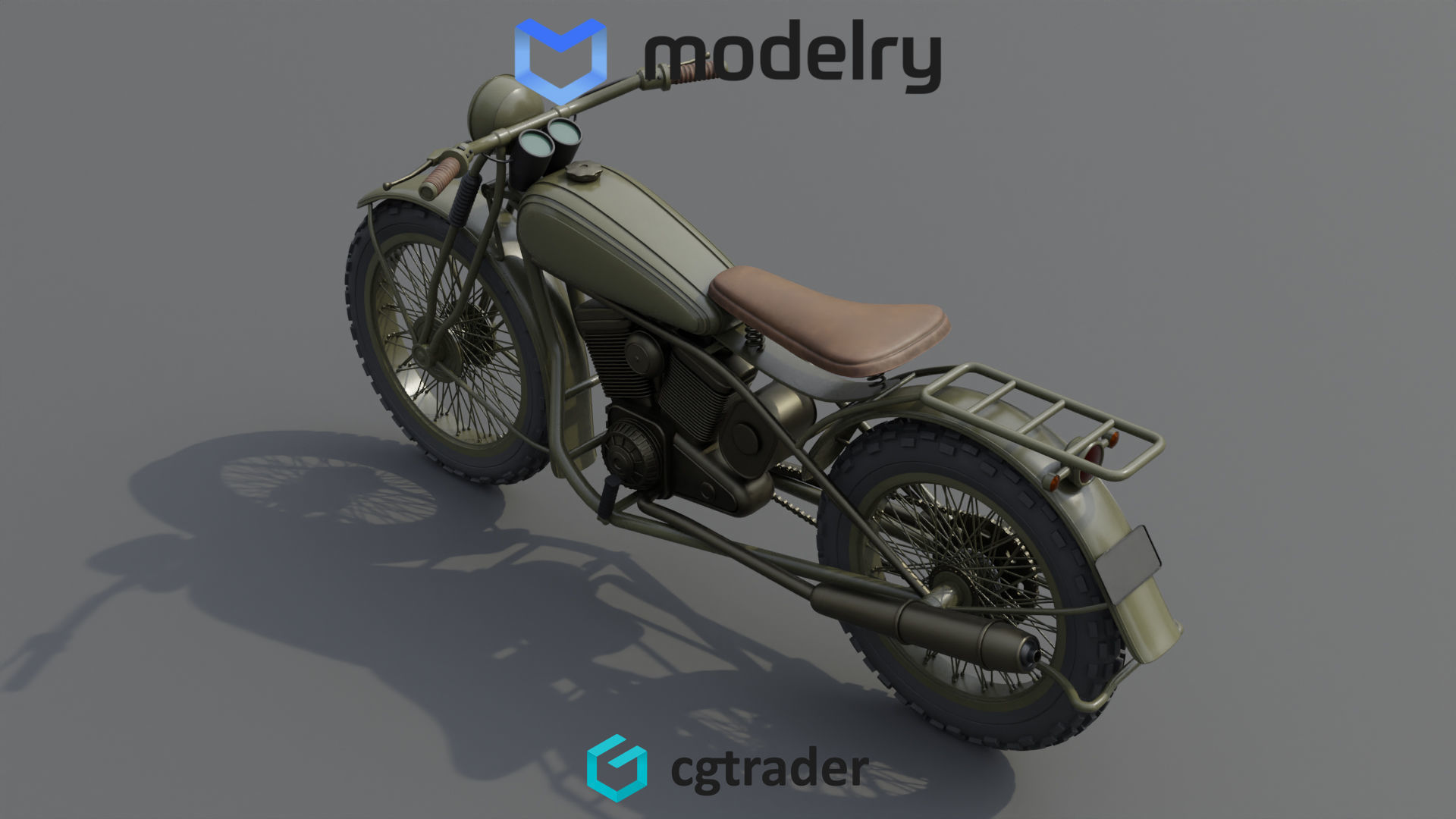 Trail Motorcycle 3D model_3