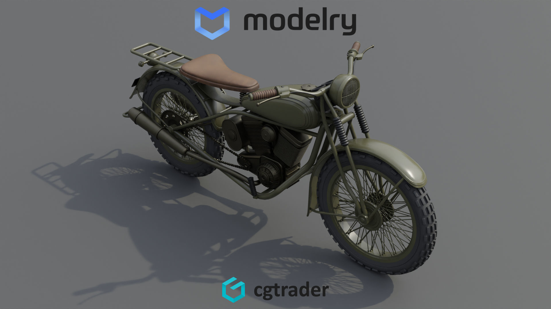Trail Motorcycle 3D model_1