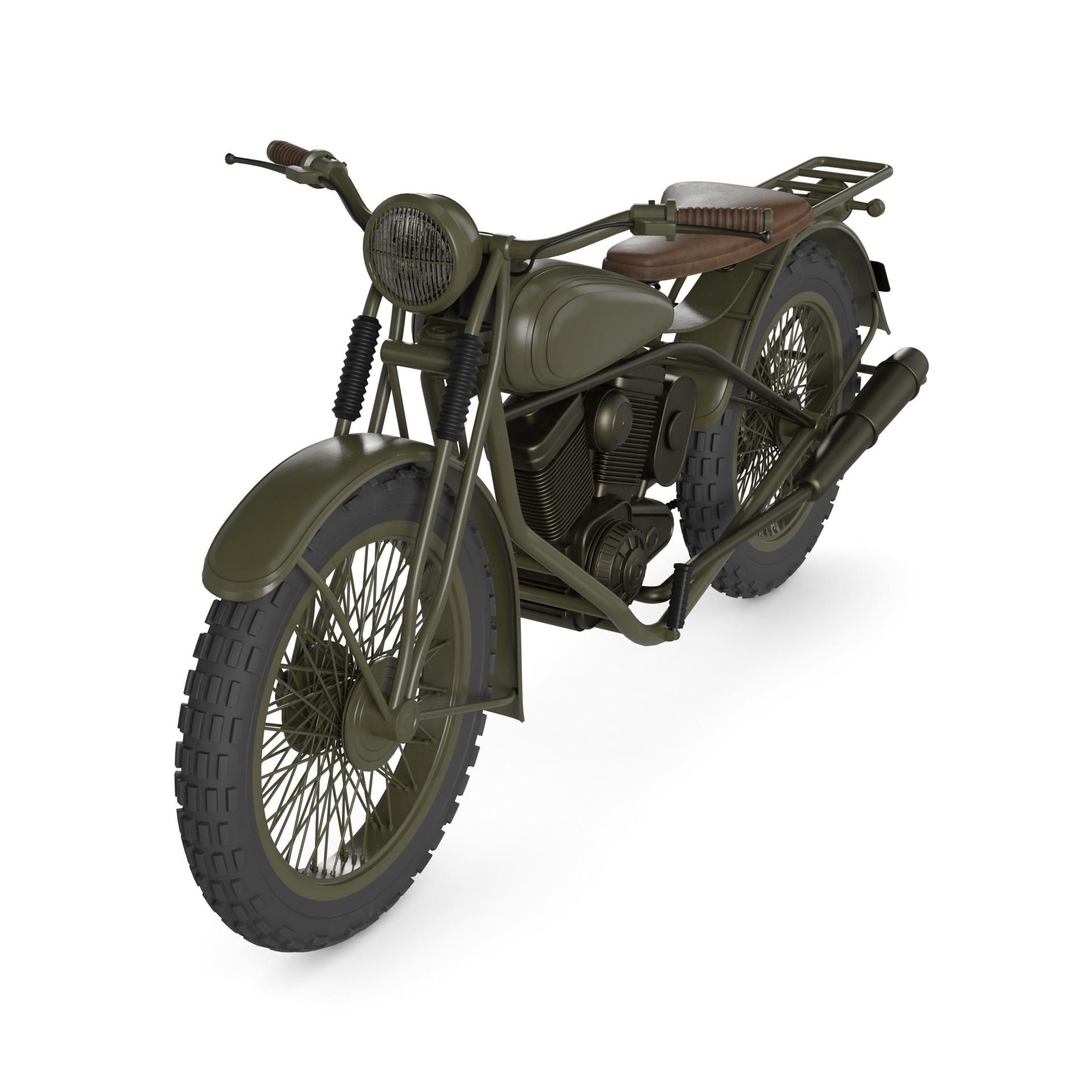 Trail Motorcycle 3D model_4