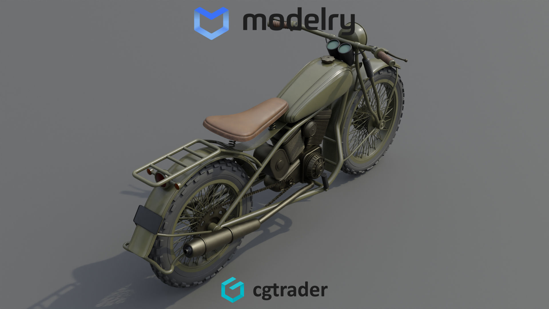 Trail Motorcycle 3D model_2