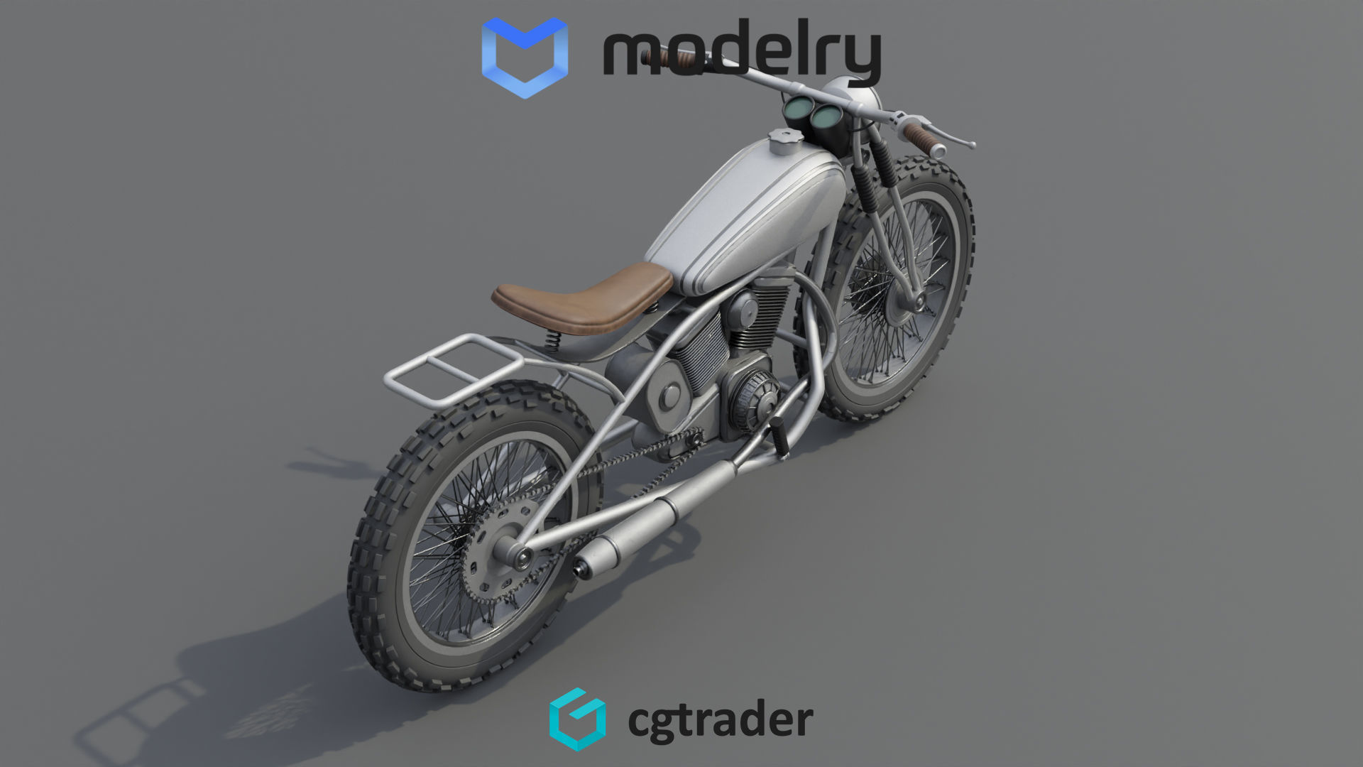 Trail Motorcycle 3D model_2