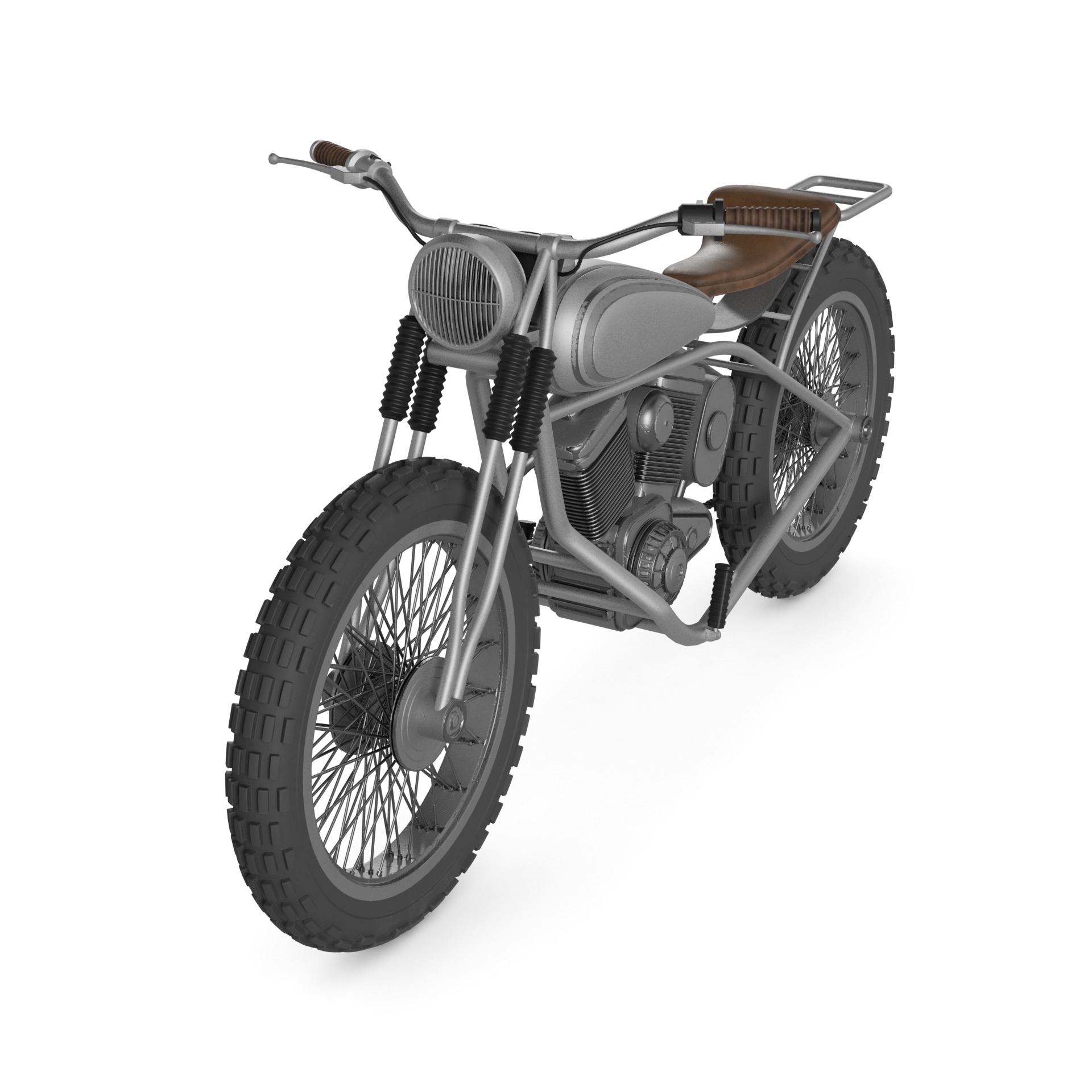 Trail Motorcycle 3D model_4