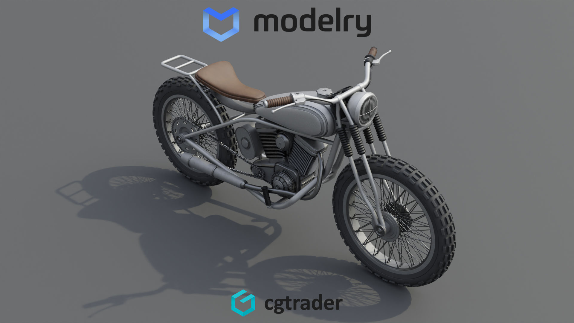 Trail Motorcycle 3D model_1