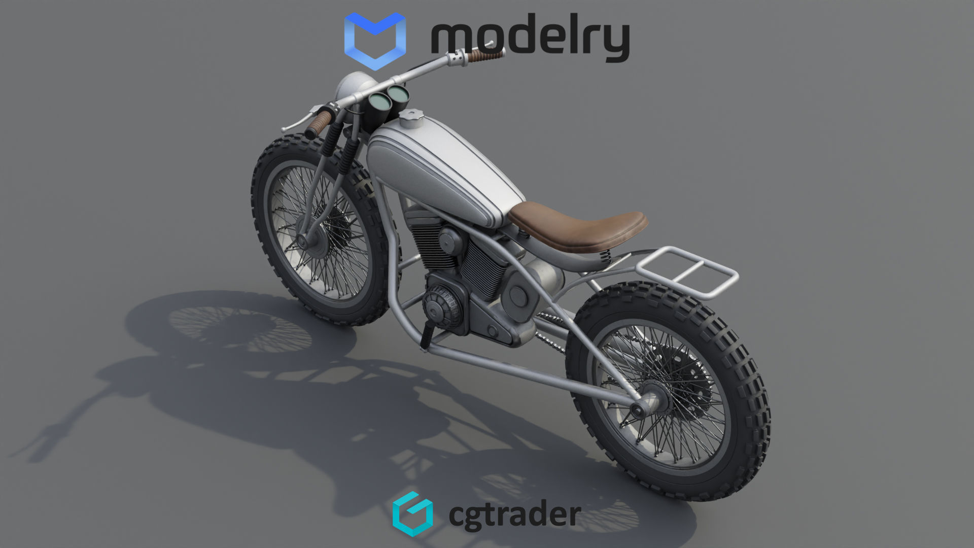 Trail Motorcycle 3D model_3