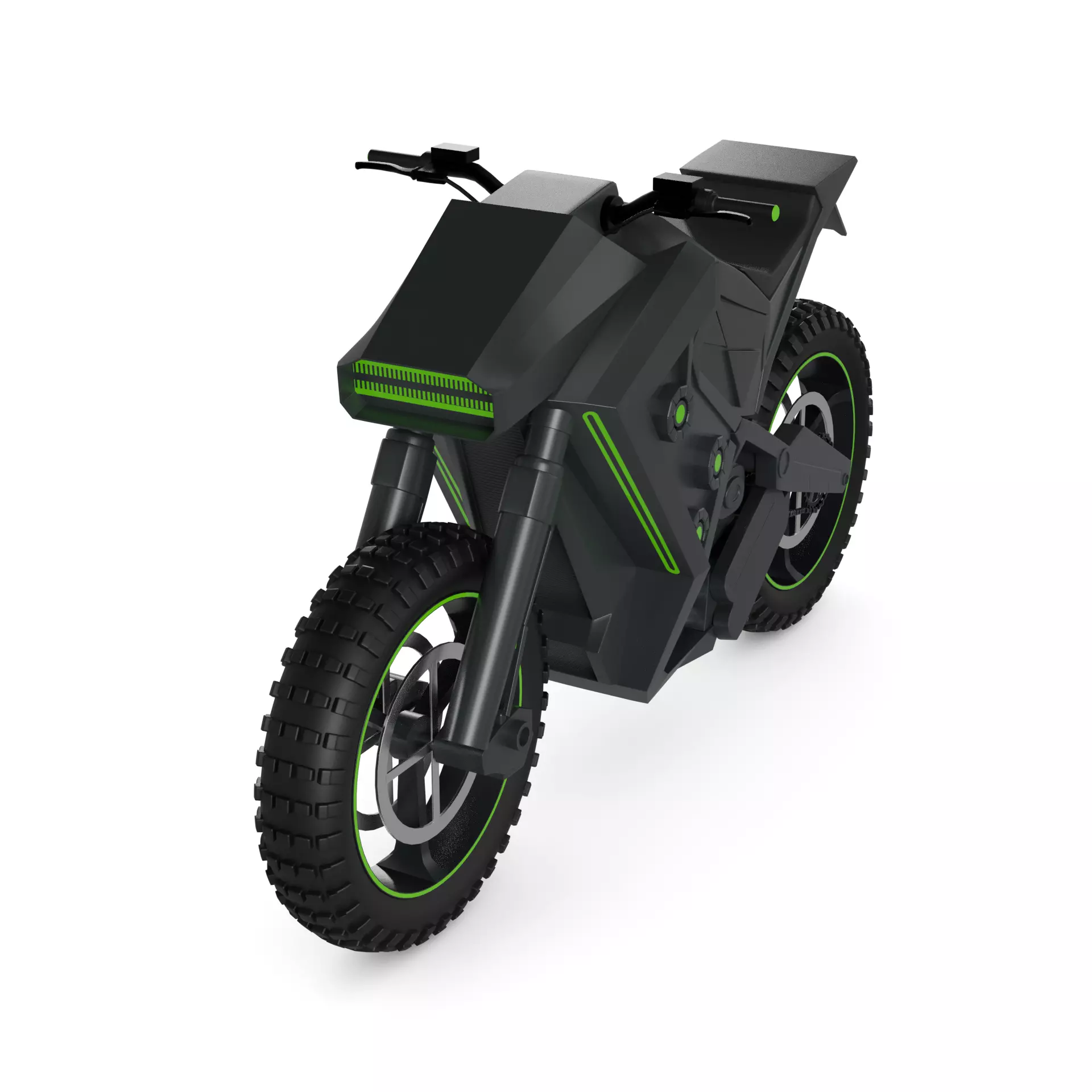 Trail Motorcycle 3D model_0