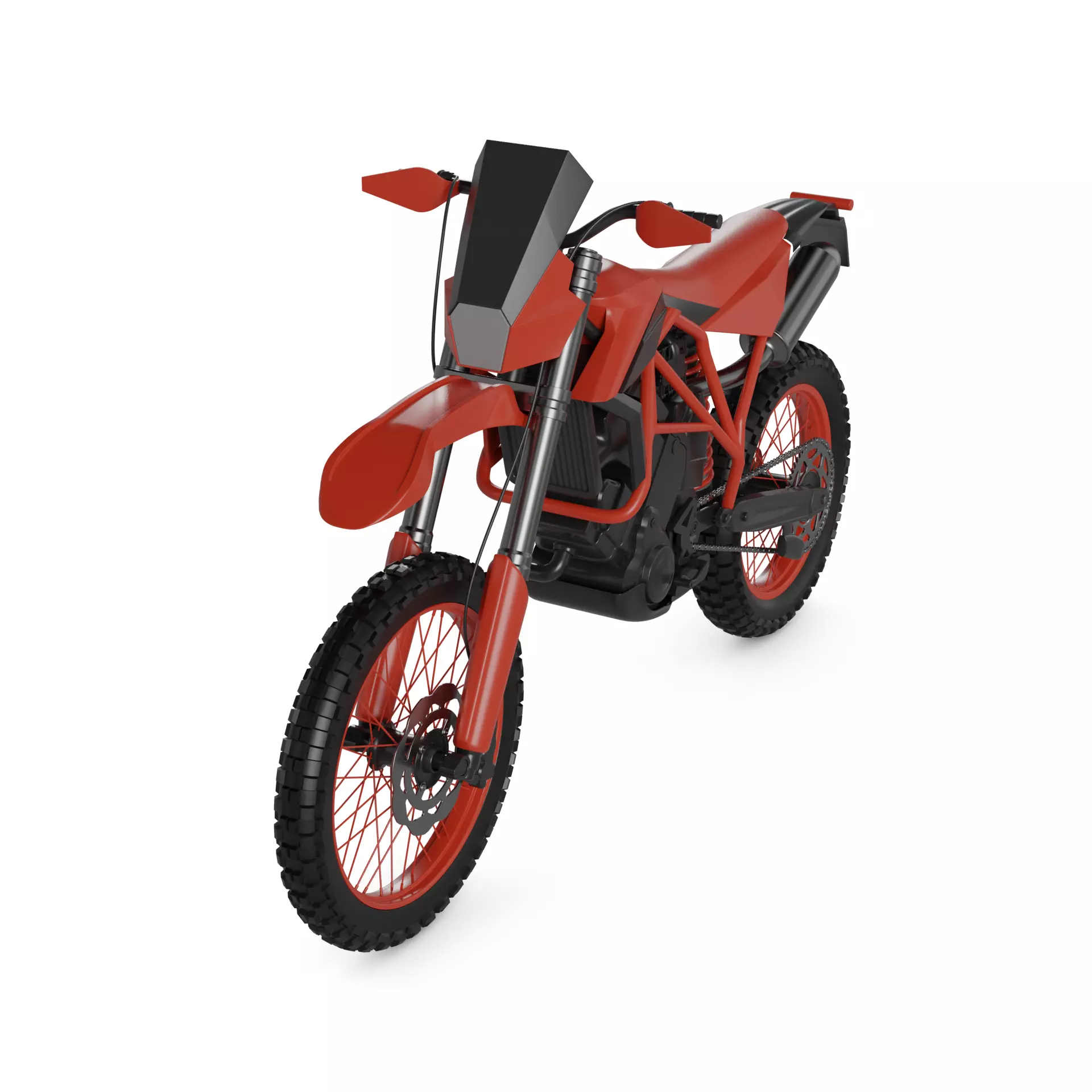 Dual Sport Motorcycle 3D model_0