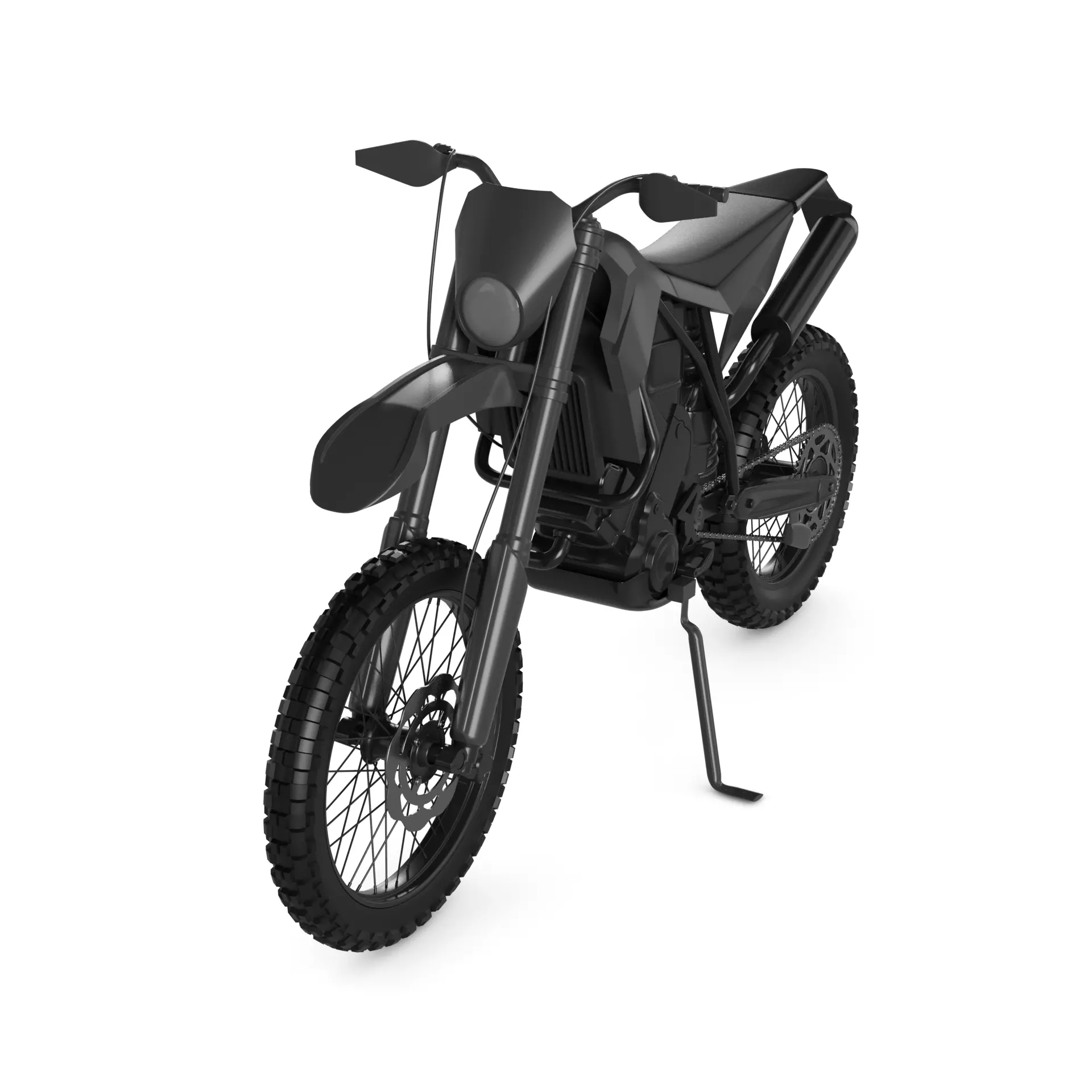 Dual Sport Motorcycle 3D model_0