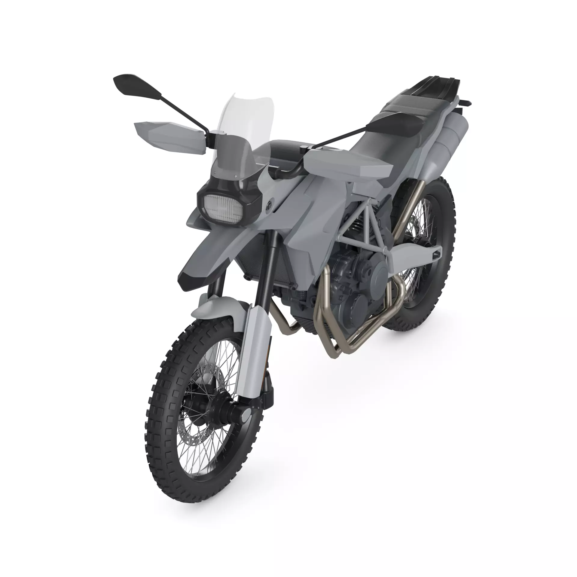 Dual Sport Motorcycle 3D model_0