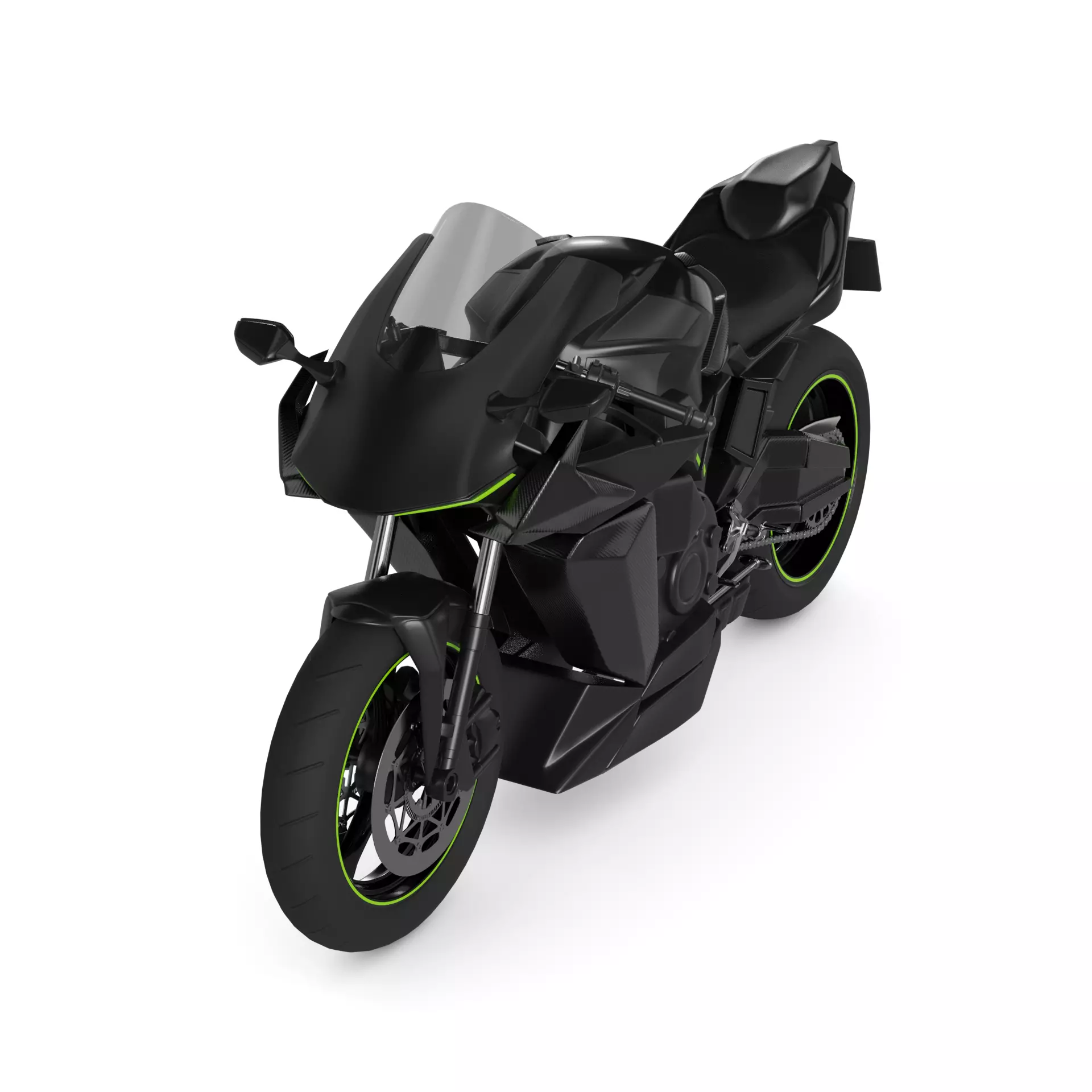 Adventure Motorcycle 3D model_0