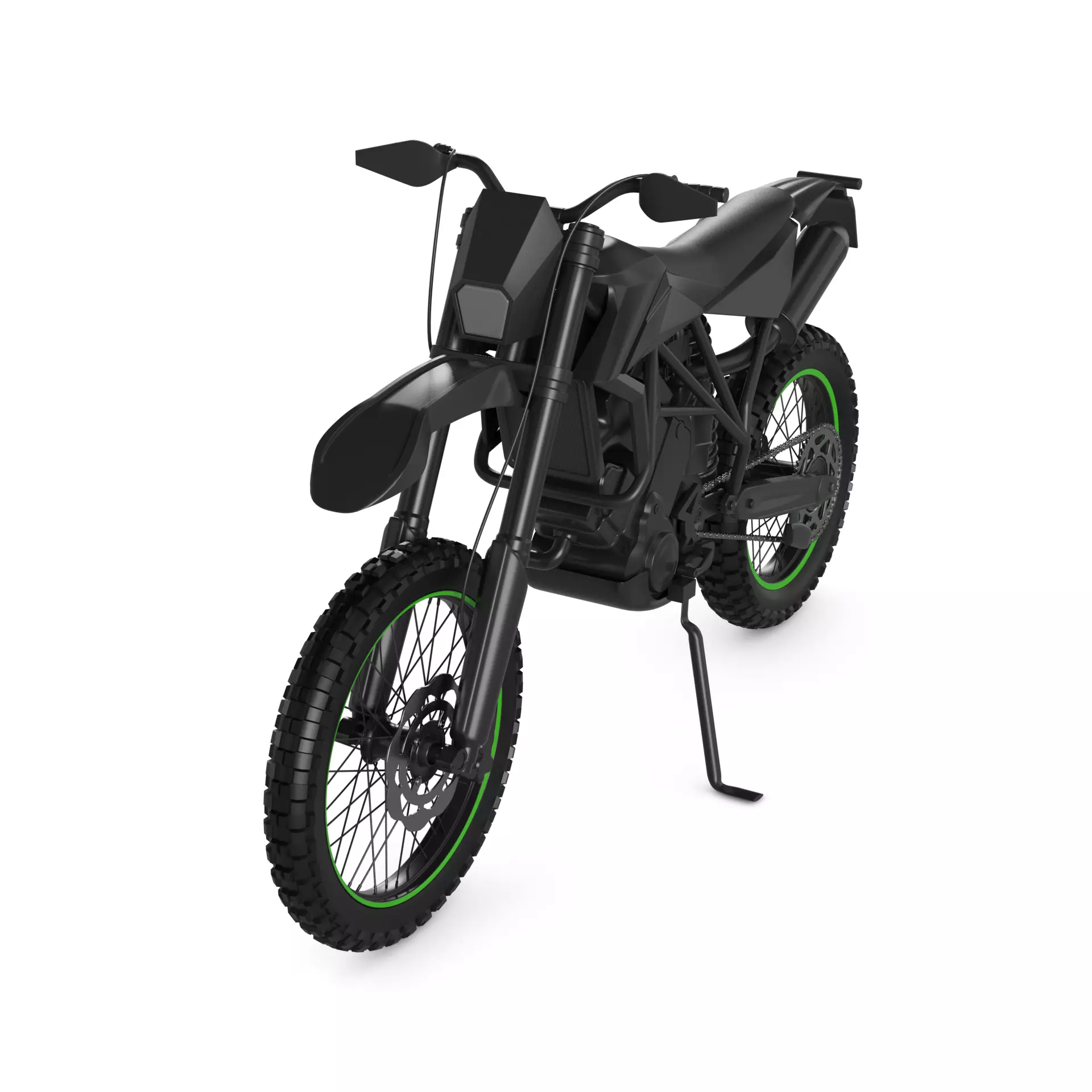 Supermoto Motorcycle 3D model_0
