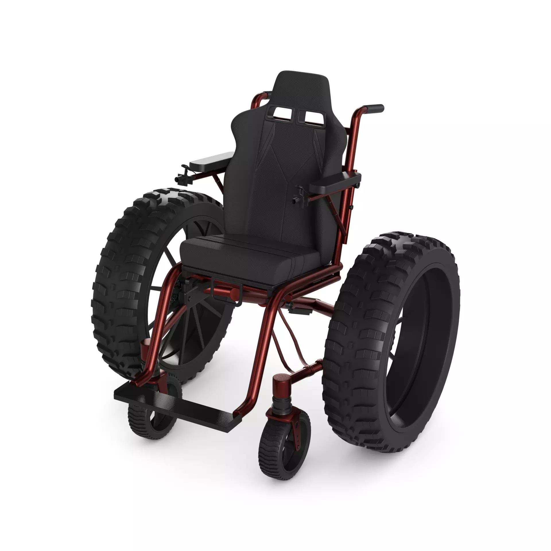 Off road Wheelchair 3D model_0