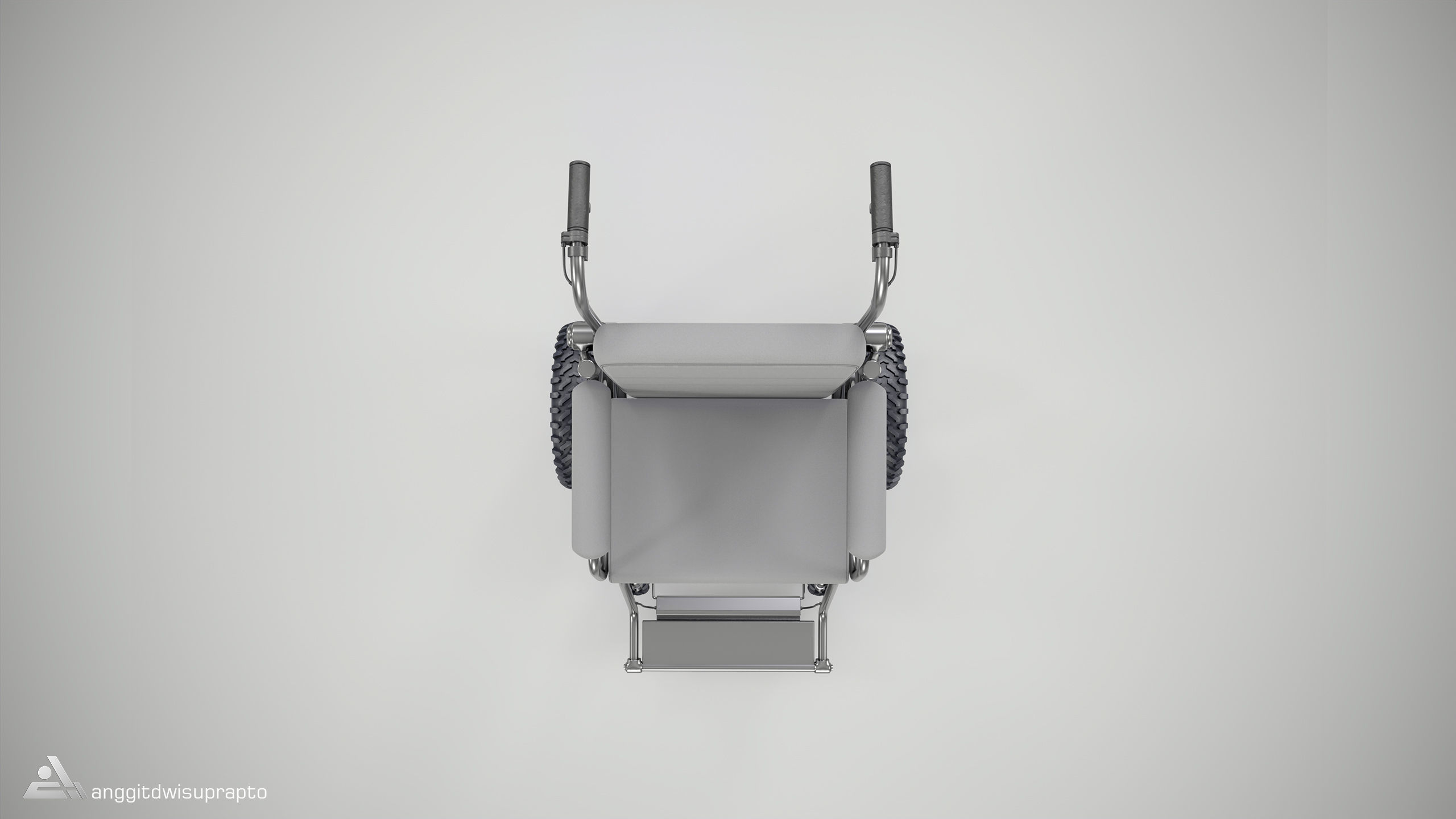 Off road Wheelchair 3D model_10