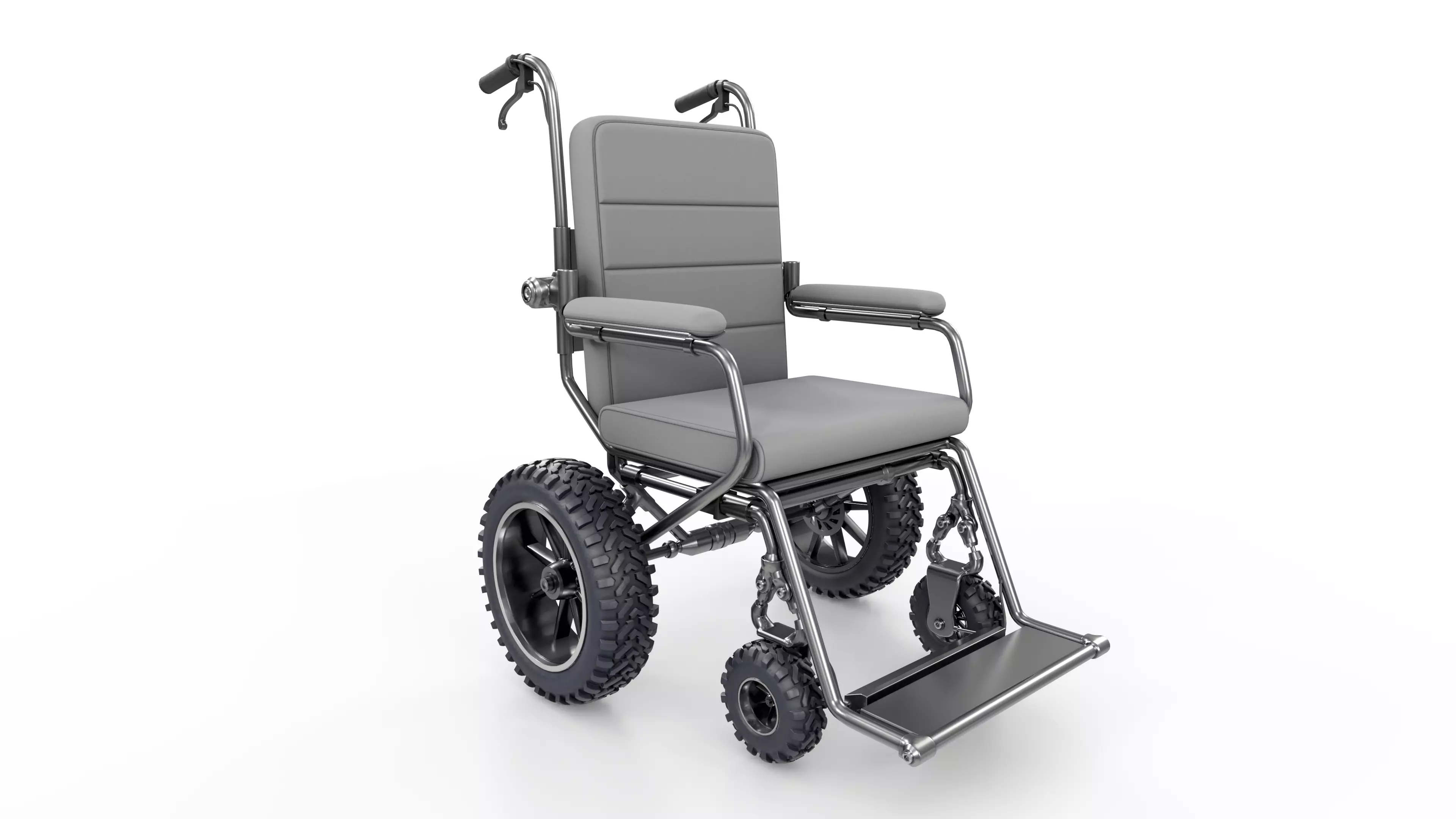 Off road Wheelchair 3D model_0