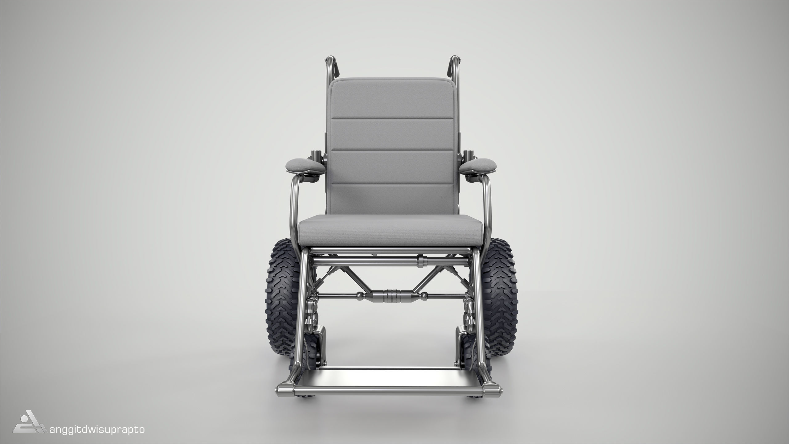 Off road Wheelchair 3D model_6