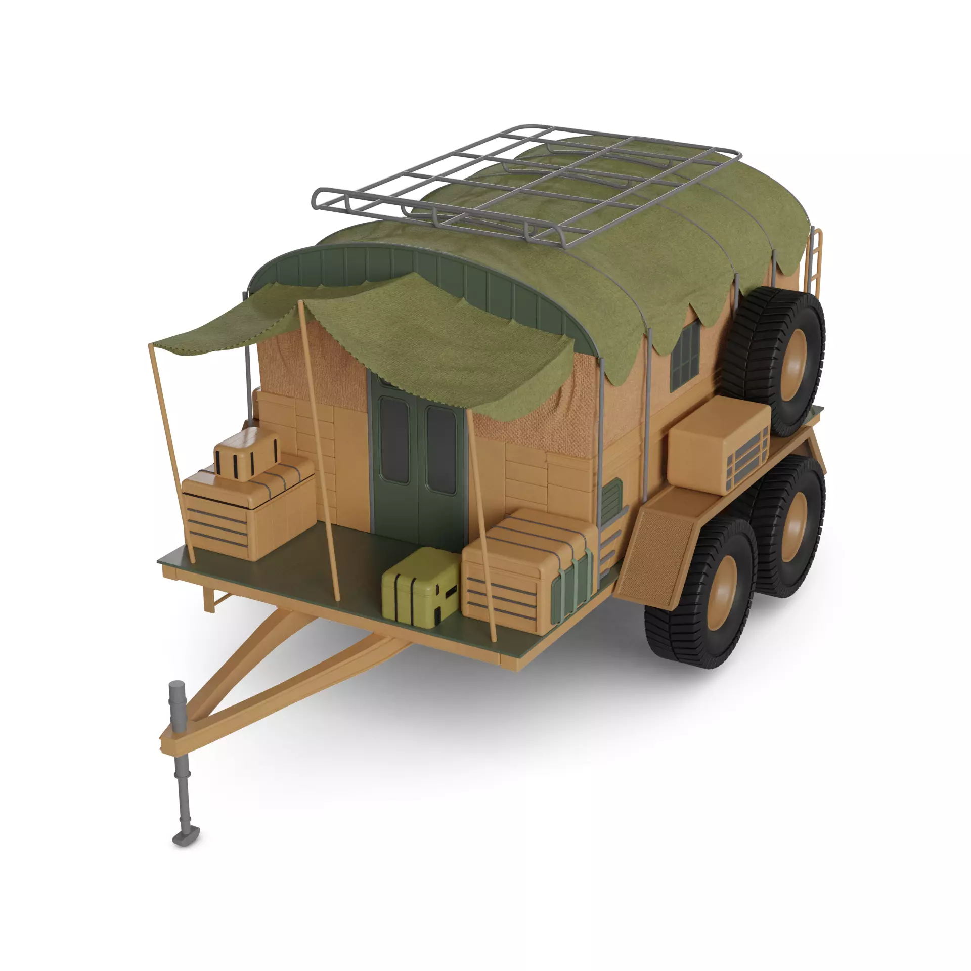 Off road Camping Trailer 3D model
