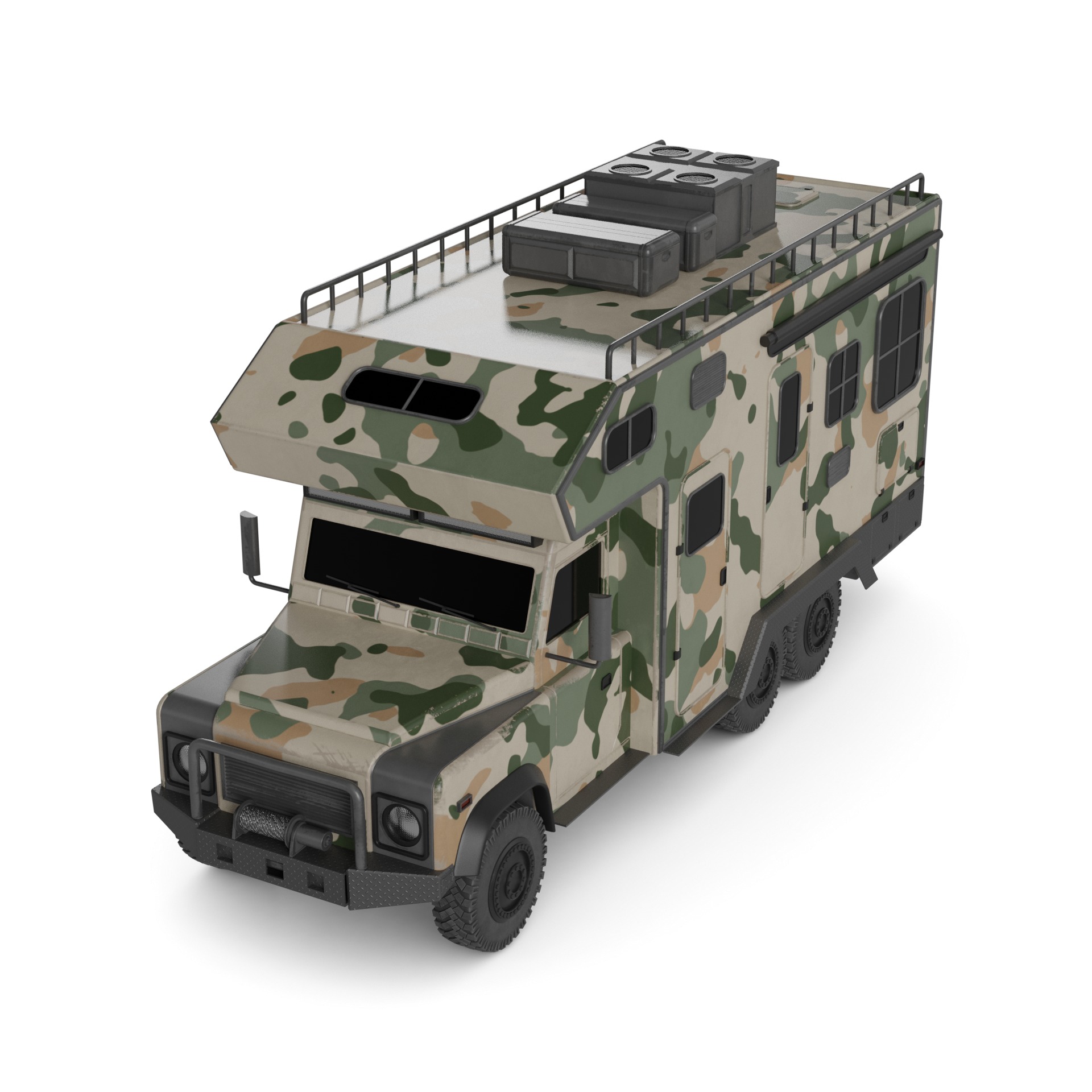 Off road Camping Trailer 3D model_4