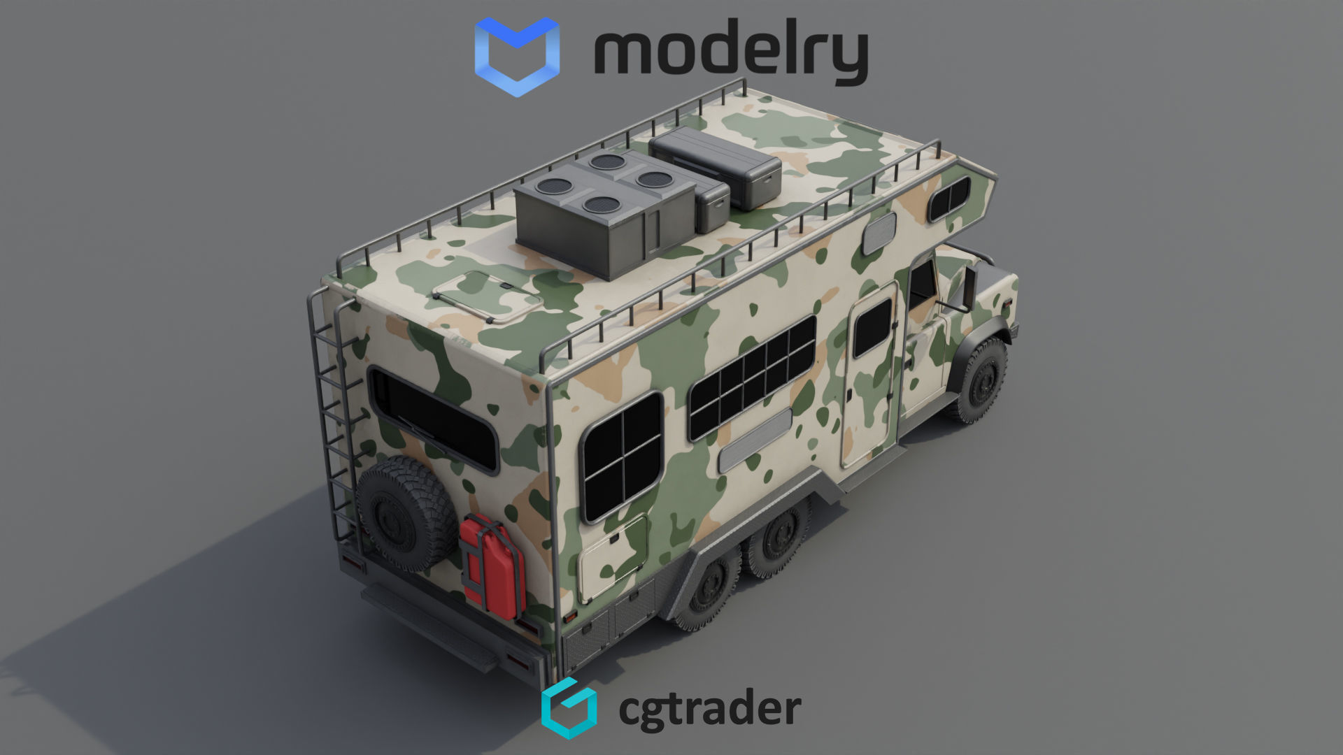 Off road Camping Trailer 3D model_2