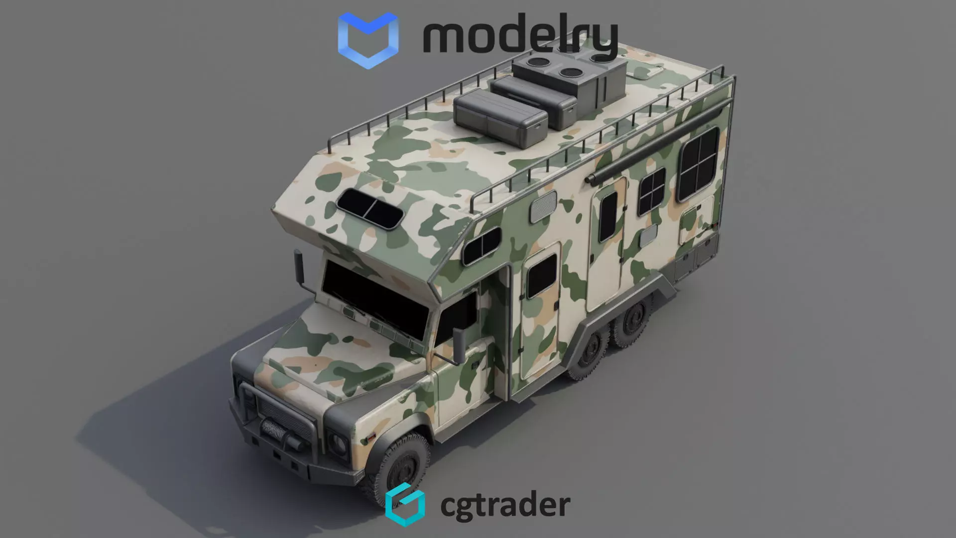 Off road Camping Trailer 3D model_0