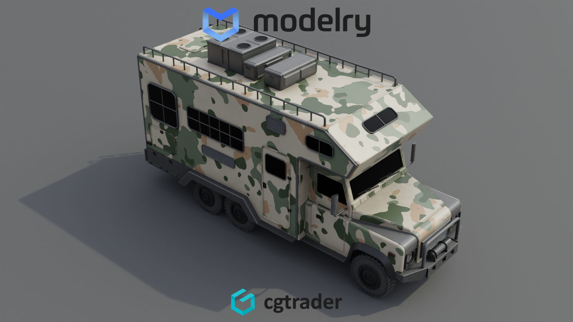 Off road Camping Trailer 3D model_1